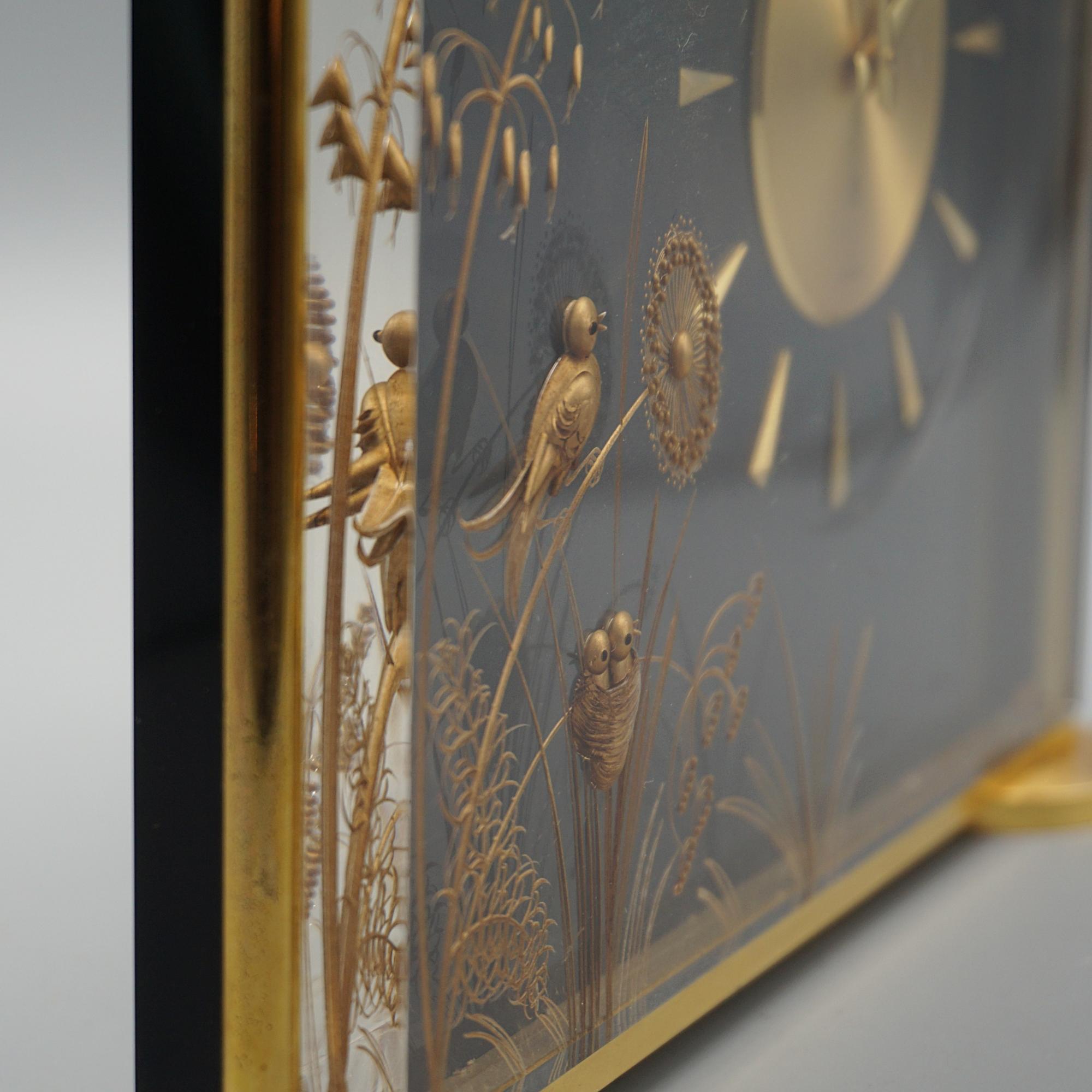 A Mid-Century 'Marina' Jaeger-LeCoultre mantel clock In Good Condition In Forest Row, East Sussex