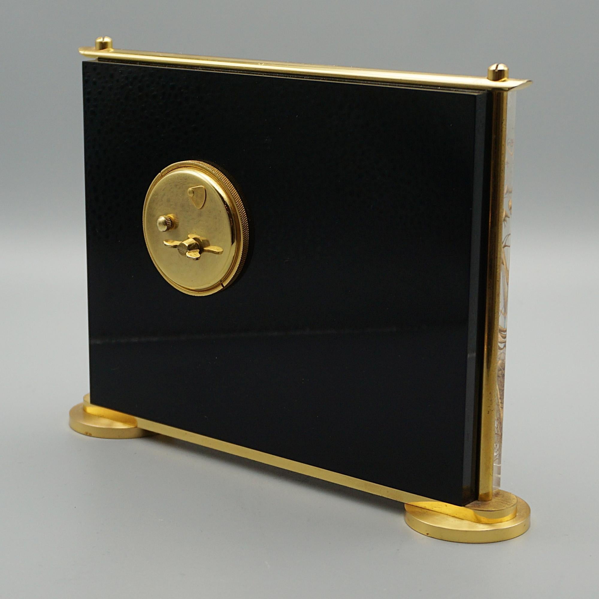 Mid-20th Century A Mid-Century 'Marina' Jaeger-LeCoultre mantel clock