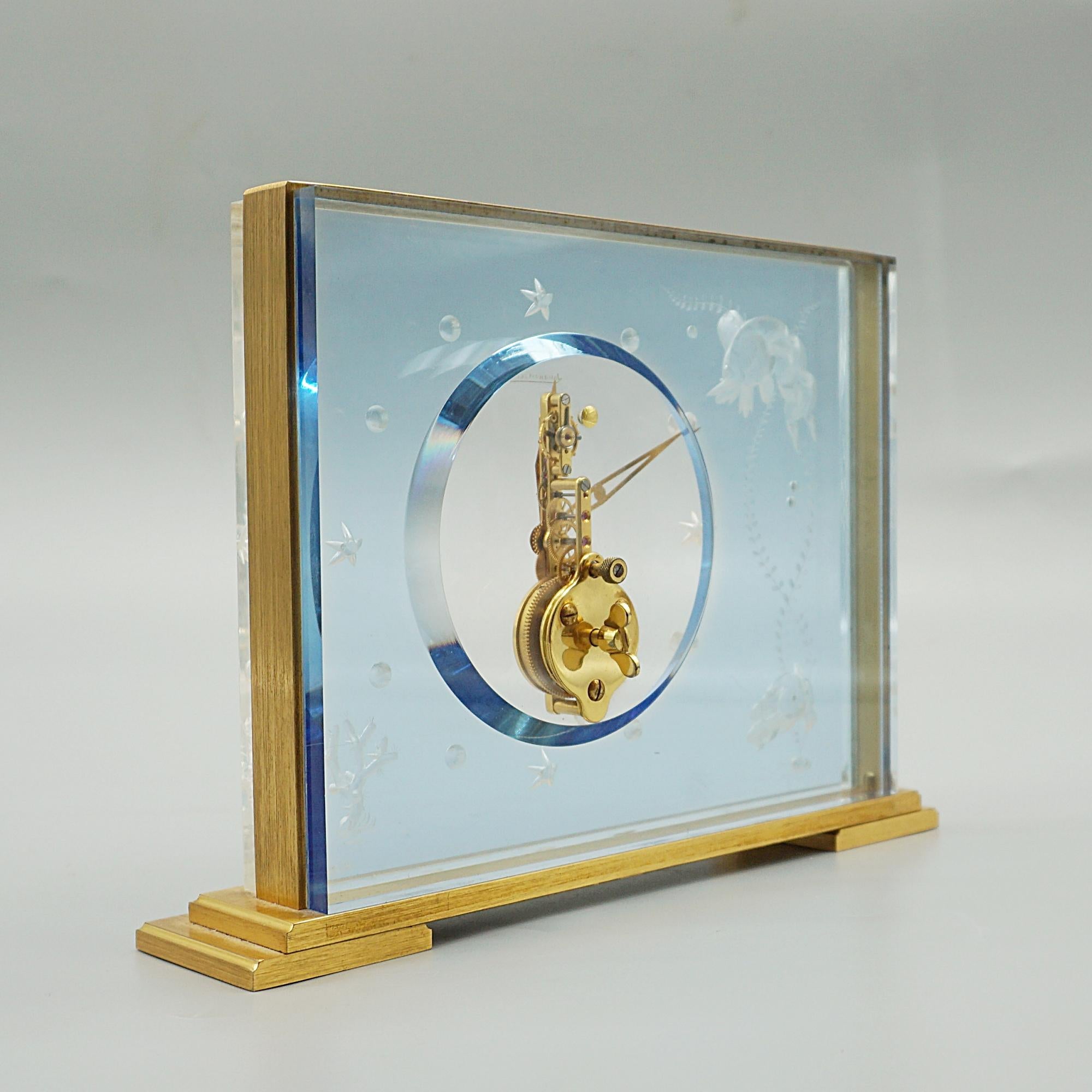 Mid-20th Century A Mid-Century Jaeger LeCoultre 'Marina' Mantel Clock Circa 1960