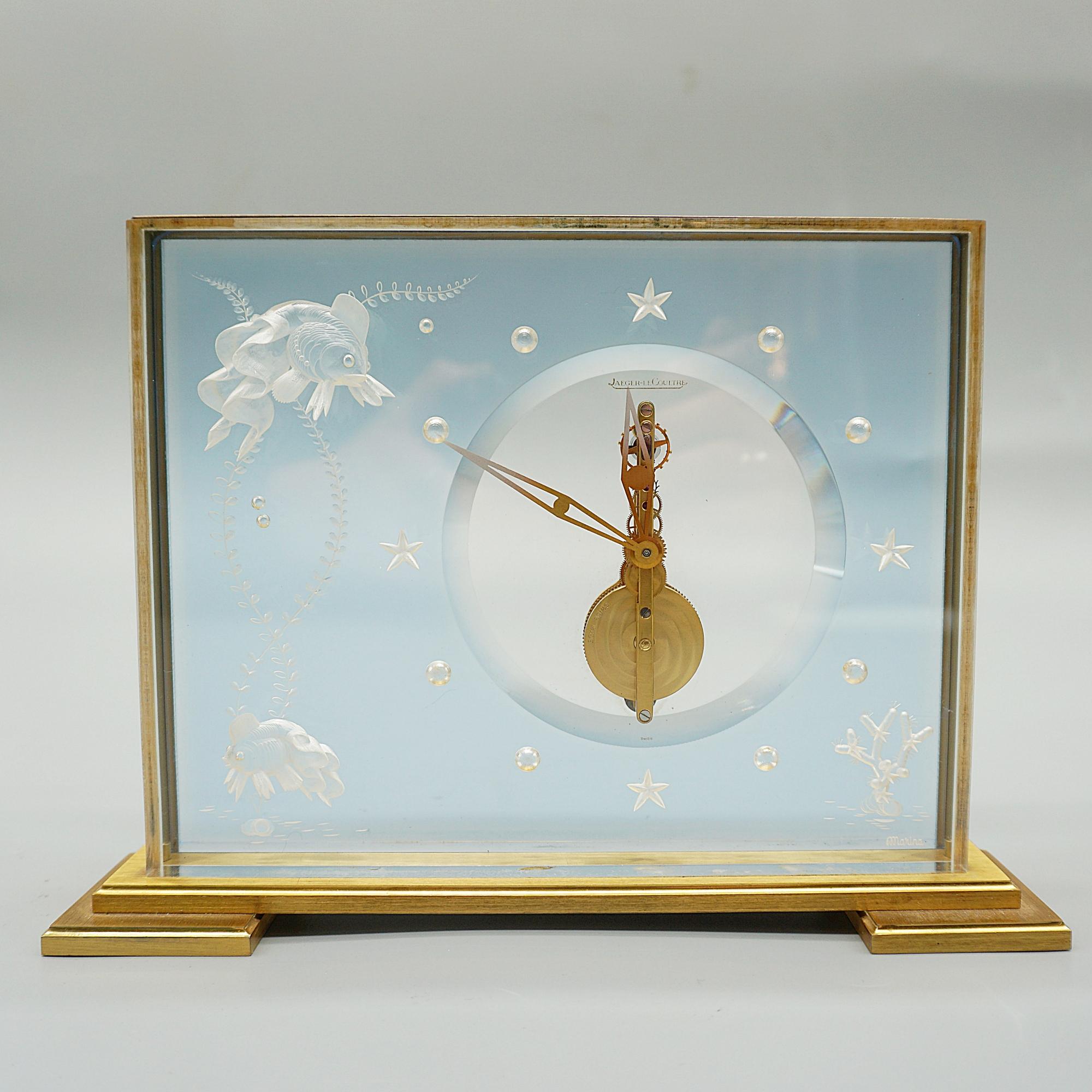 A Mid-Century Jaeger LeCoultre 'Marina' Mantel Clock Circa 1960 3