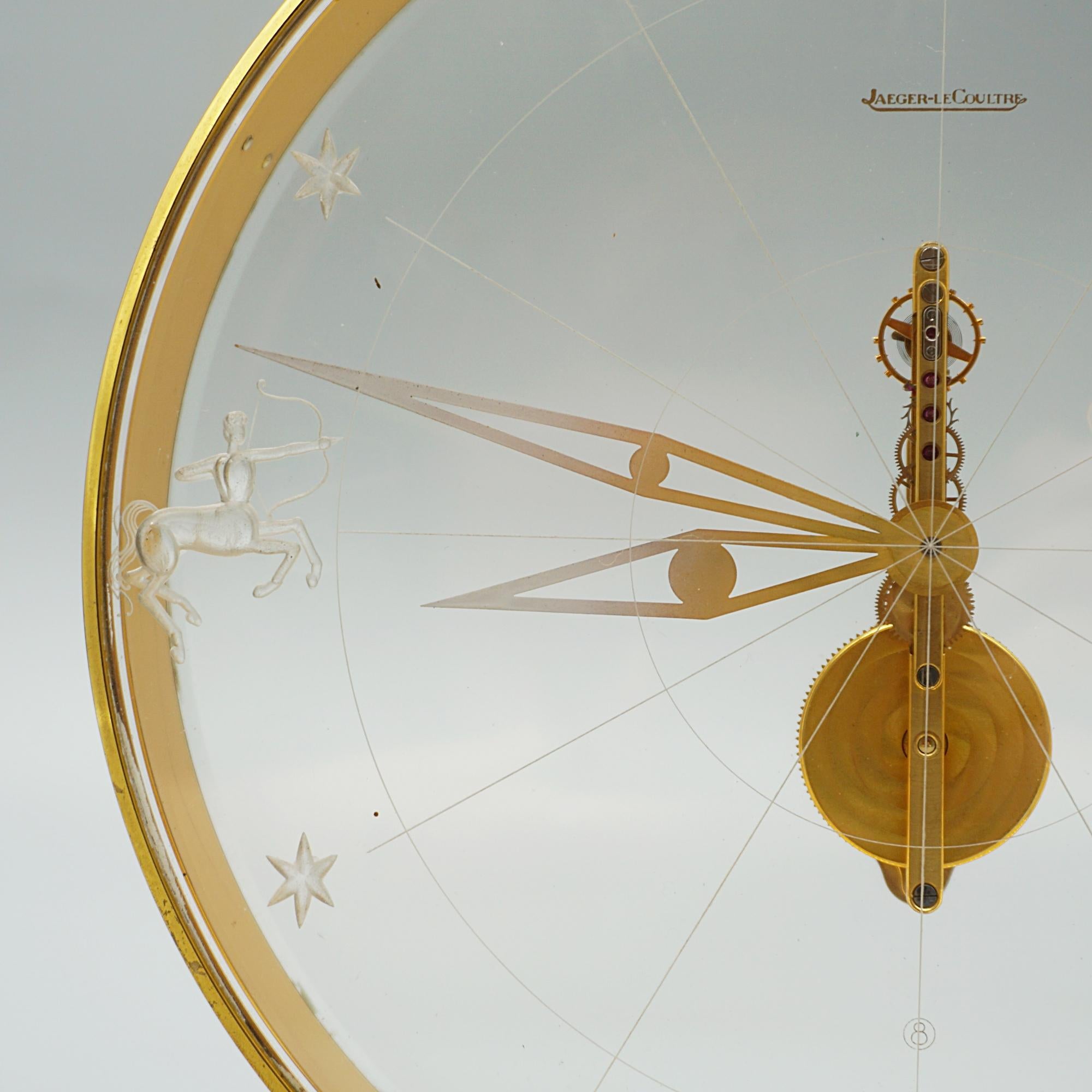A Mid-Century Jaeger LeCoultre Zodiac Mantel Clock Circa 1960 2