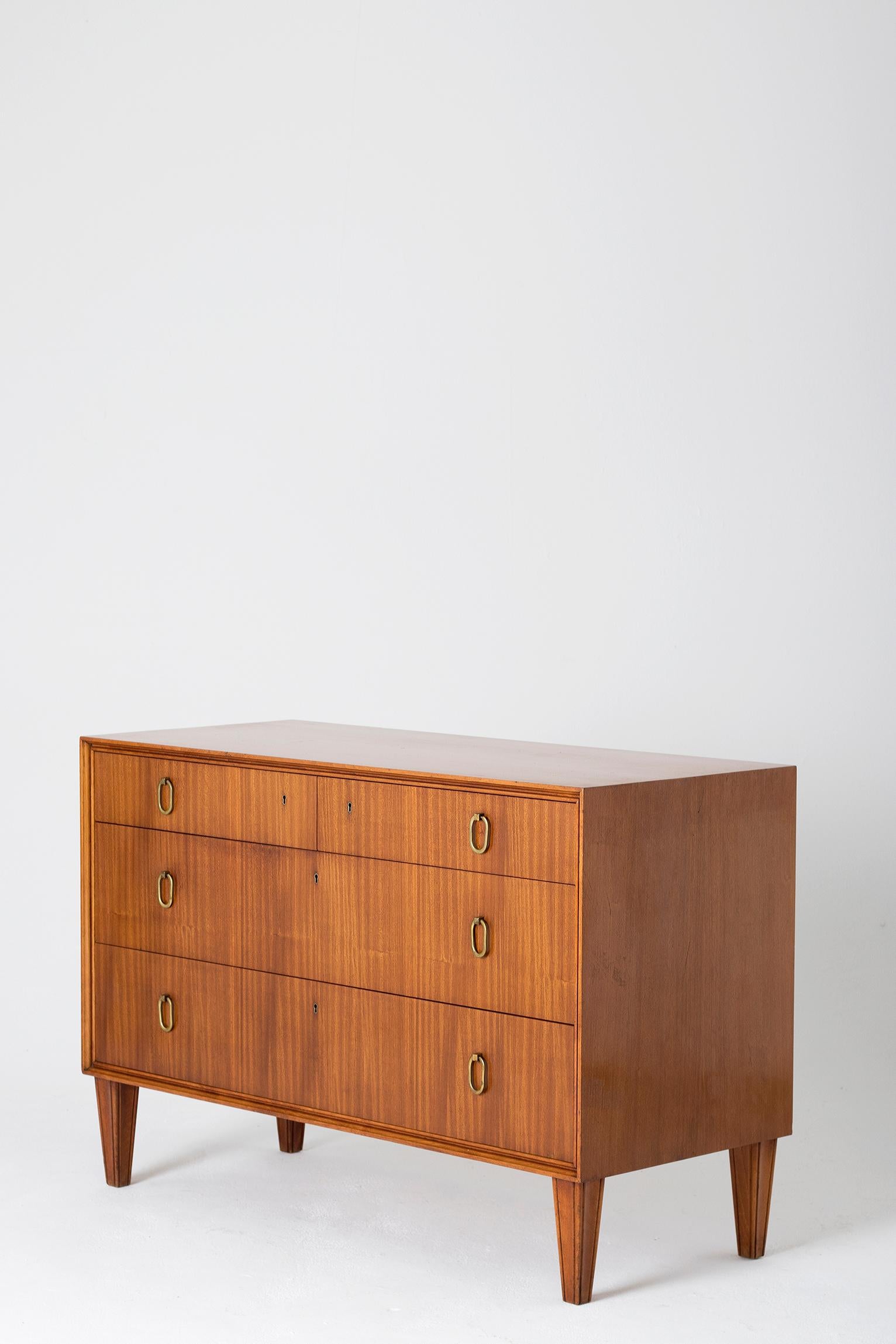 Midcentury Mahogany Chest of Drawers by Axel Larsson for Bodafors In Good Condition In London, GB