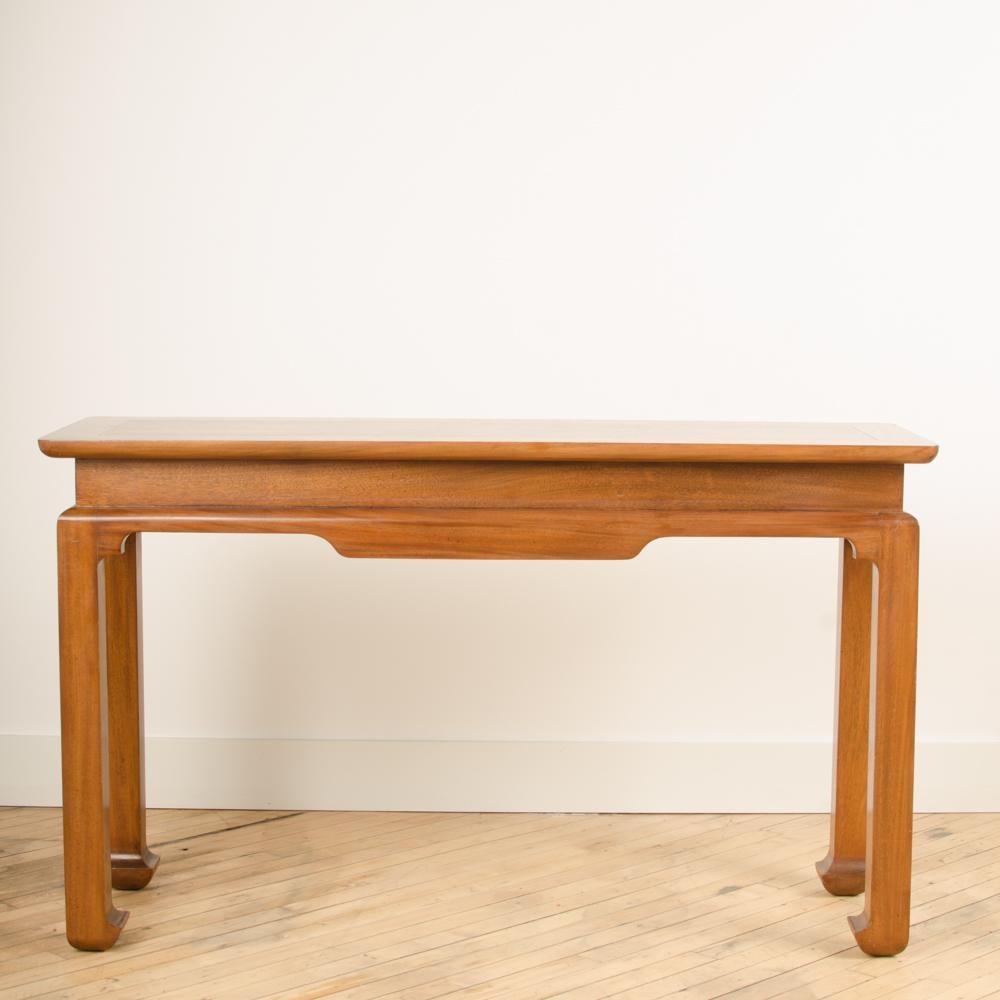 Mid-Century Modern Midcentury Mahogany Console in the Manner of James Mont, circa 1950. For Sale