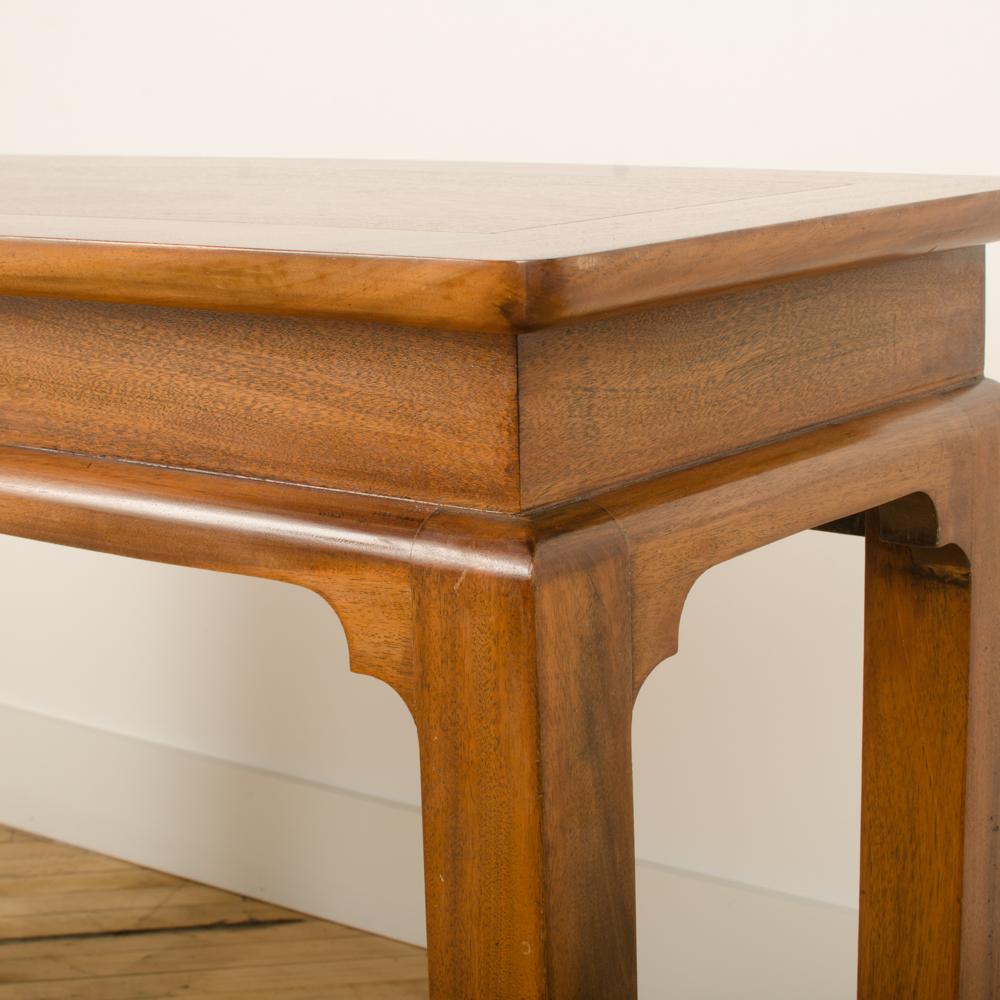 North American Midcentury Mahogany Console in the Manner of James Mont, circa 1950. For Sale