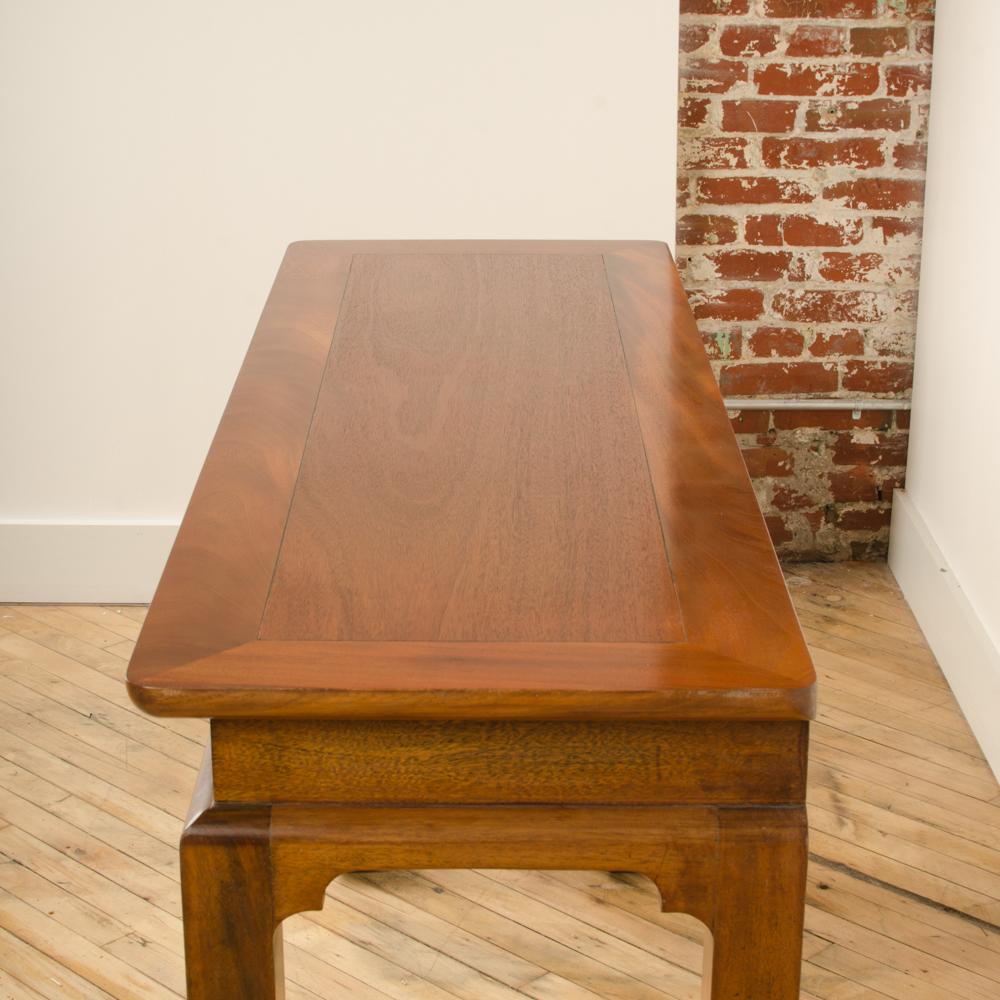 Mid-20th Century Midcentury Mahogany Console in the Manner of James Mont, circa 1950. For Sale