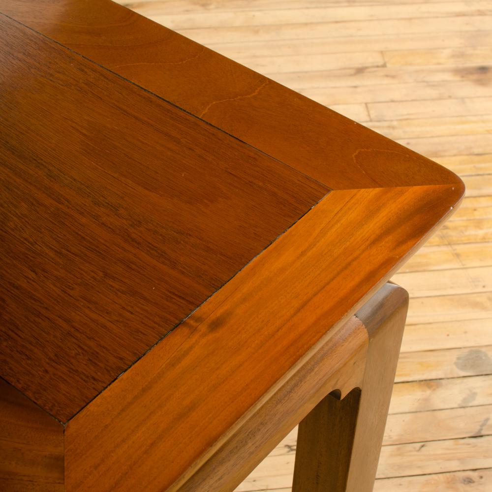 Wood Midcentury Mahogany Console in the Manner of James Mont, circa 1950. For Sale