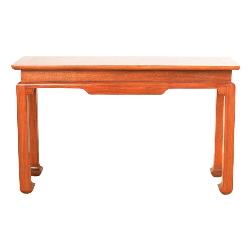 Mid-Century Mahogany Console Table in the Manner of J.Mont, Circa 1950 For Sale