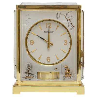 Jaeger LeCoultre Gold-Plated Atmos Clock For Sale at 1stDibs