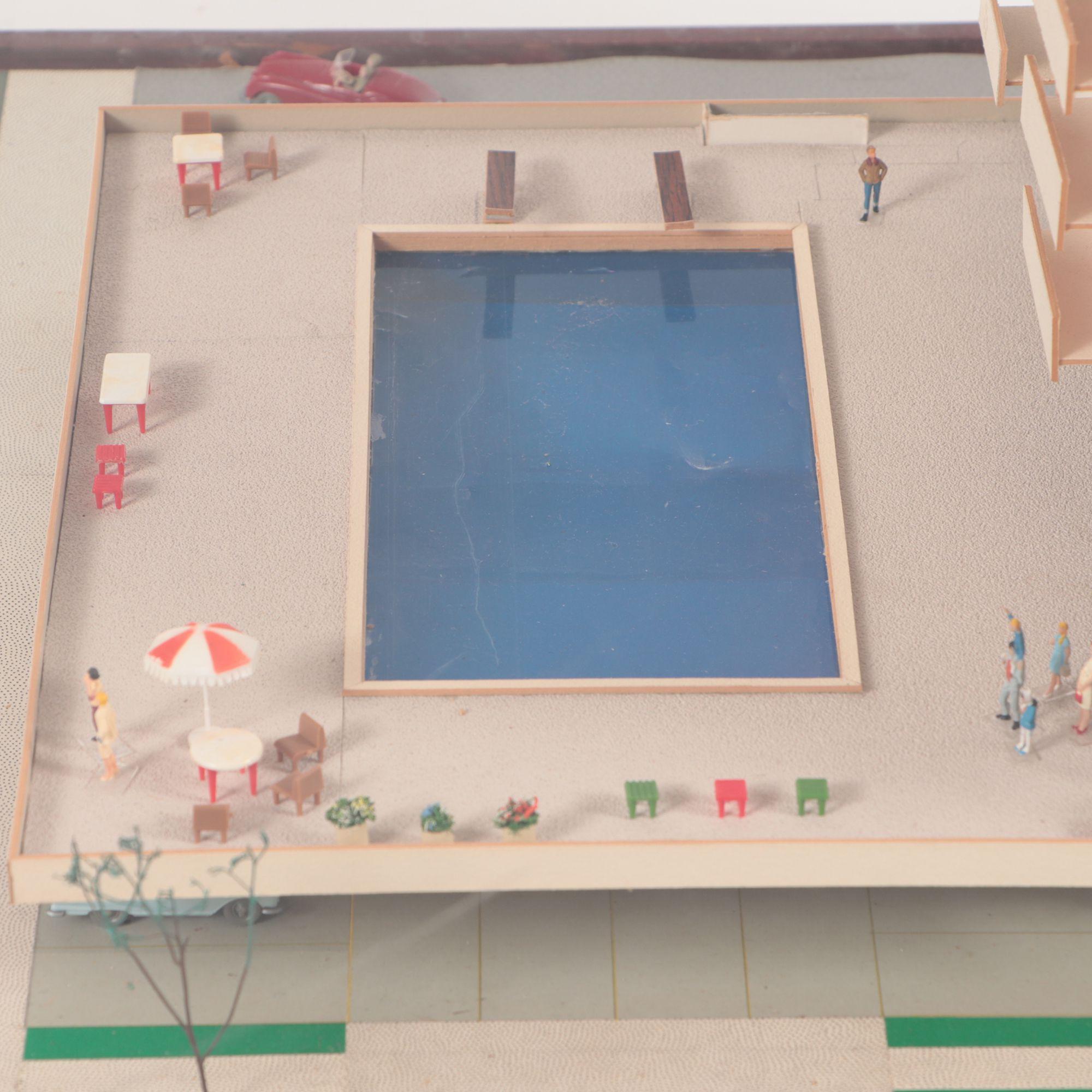 Mid-20th Century Mid-Century Modern Architectural Model of an Atlantic City Hotel, circa 1960 For Sale