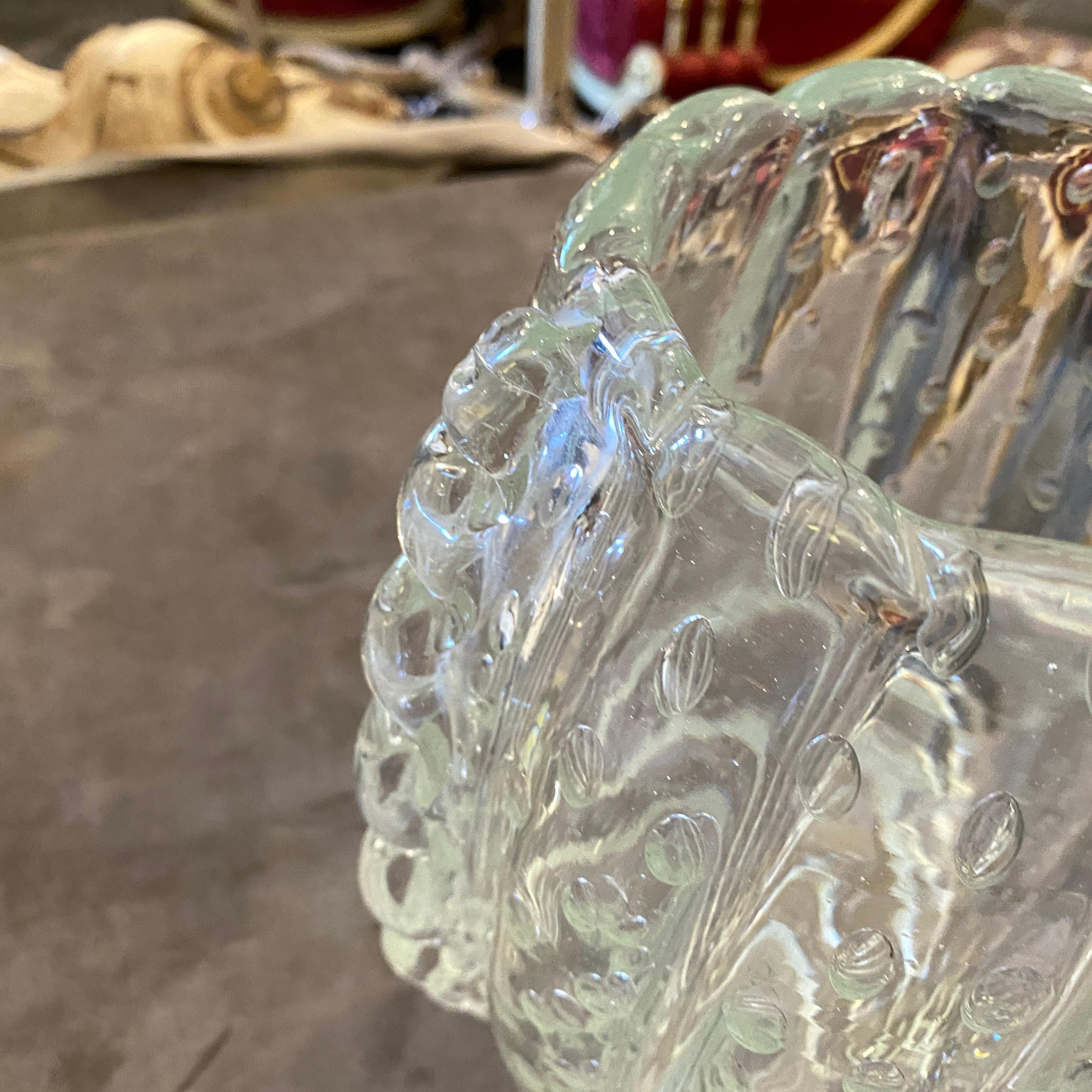 Mid-Century Modern Barovier e Toso Translucent Murano Glass Vase, 1960s In Good Condition In Aci Castello, IT