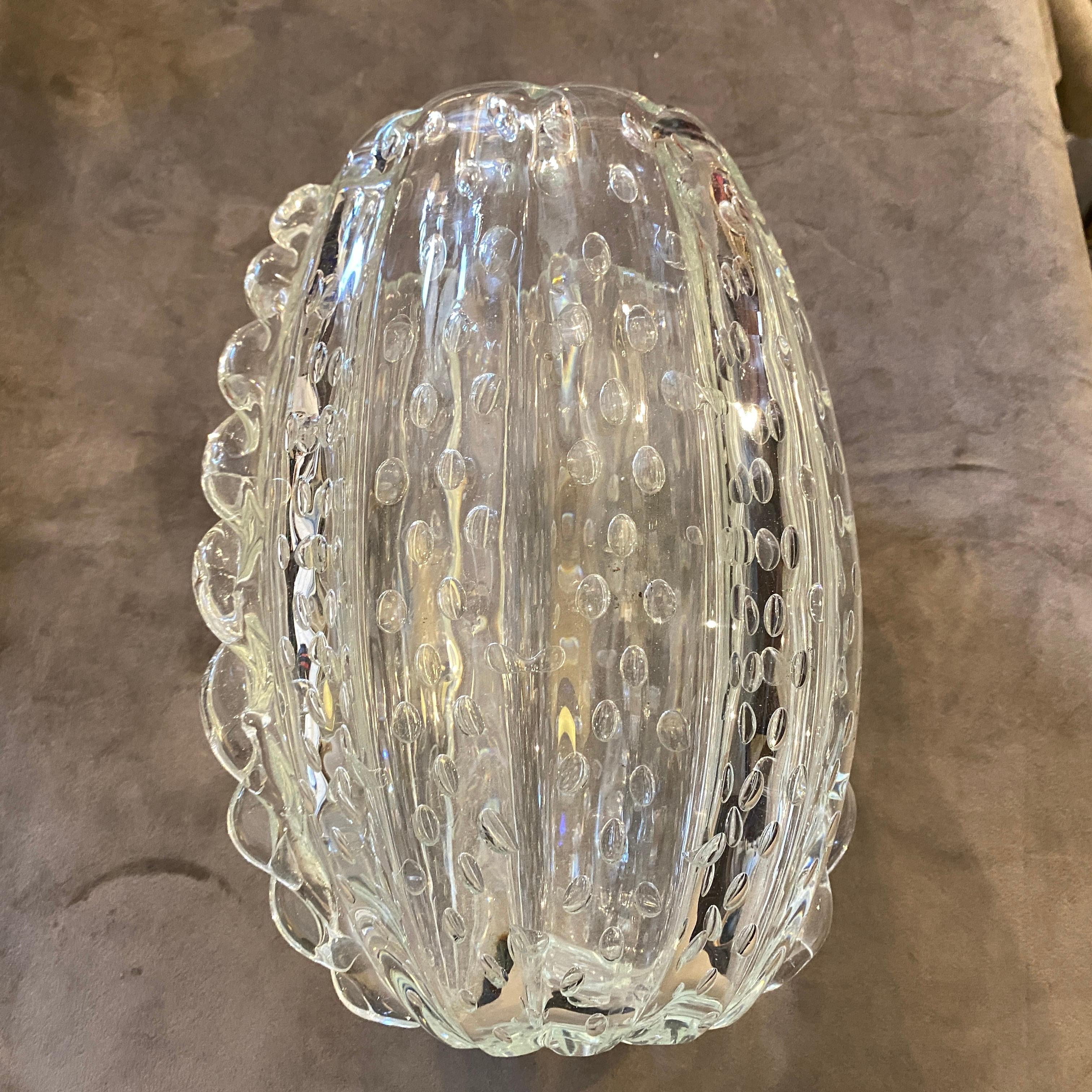 Mid-Century Modern Barovier e Toso Translucent Murano Glass Vase, 1960s 2