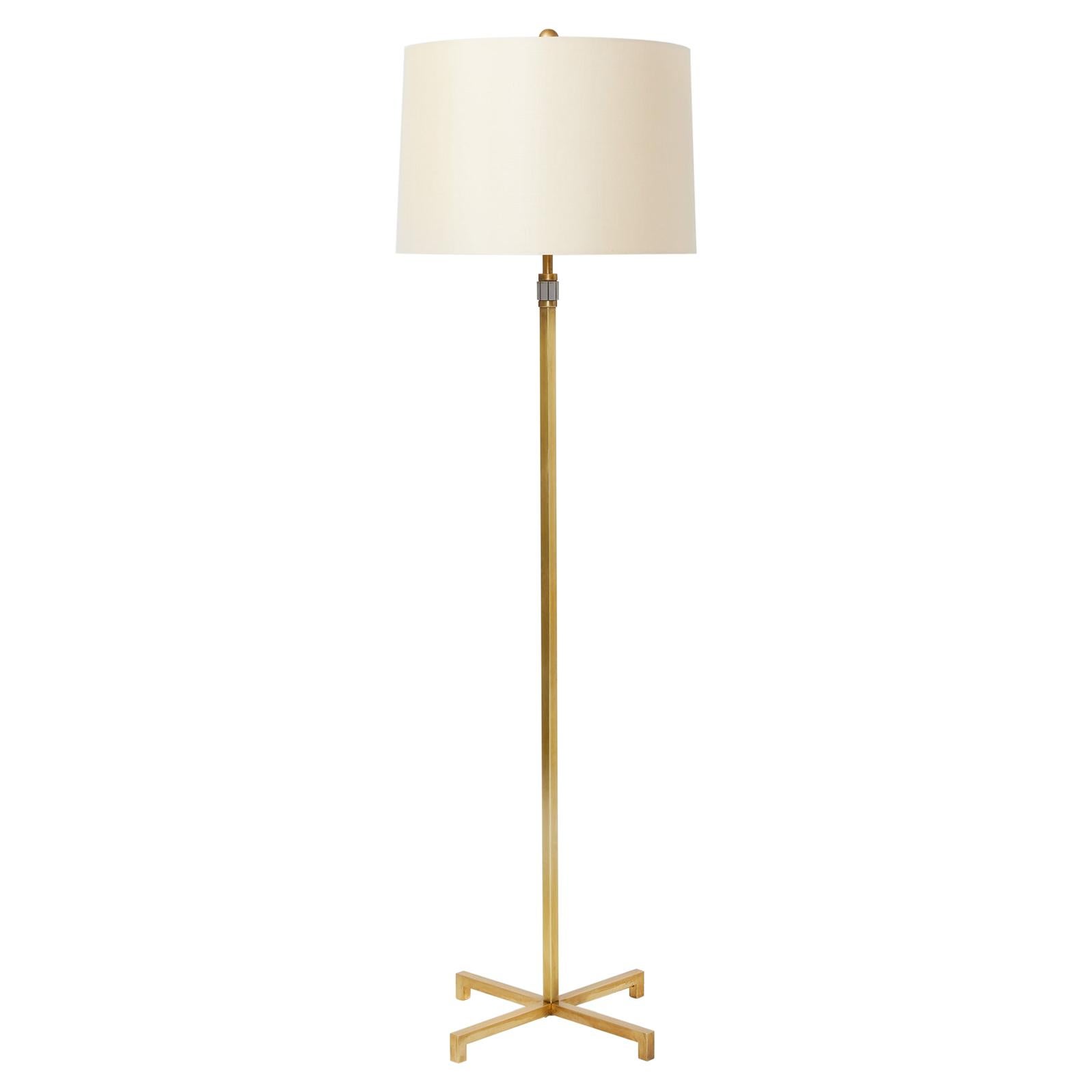 Mid-Century Modern Brass Standing Lamp For Sale