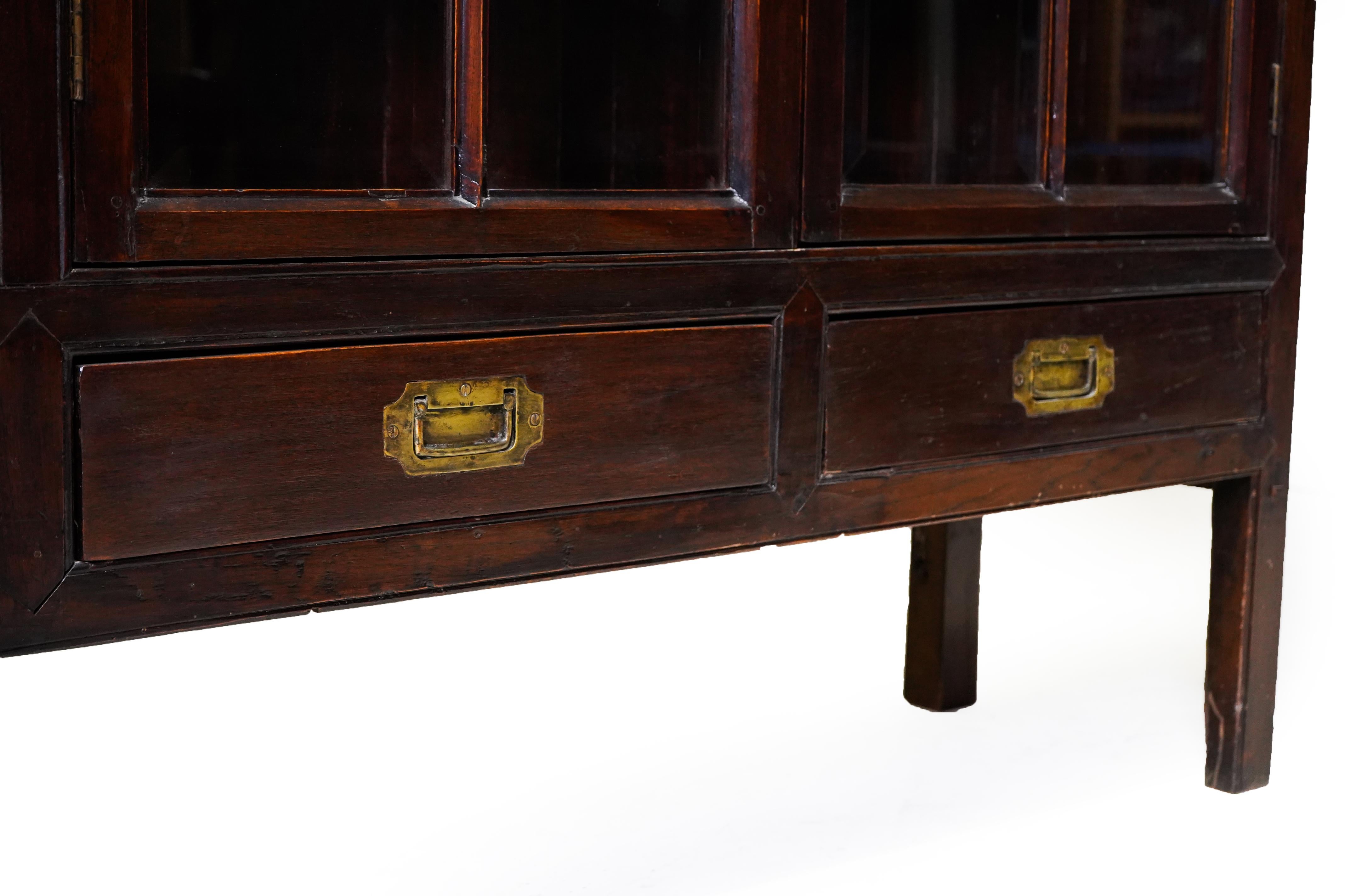 An Authentic British-Colonial Bookcase Made From Teakwood 2