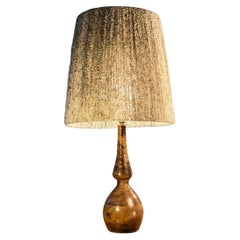 A MID-CENTURY-MODERN BRUTALIST RUSTIC Ceramic TABLE LAMP, BLIN Style France 1950