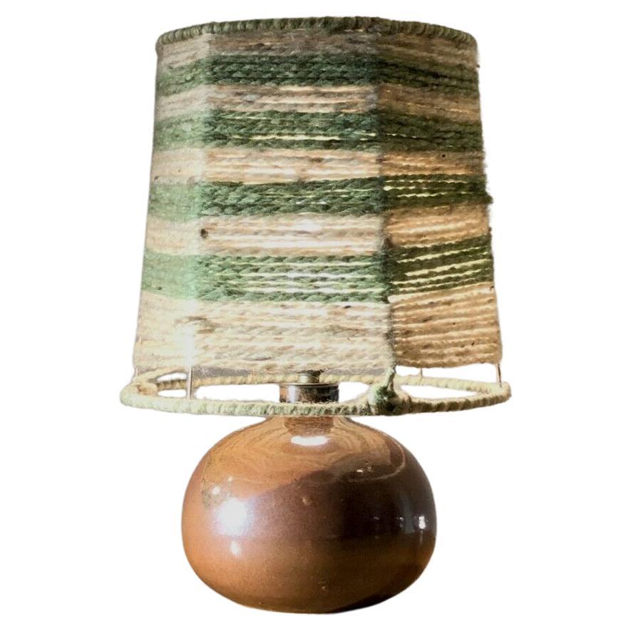 A MID-CENTURY-MODERN BRUTALIST RUSTIC Ceramic TABLE LAMP, by SERIS, France 1950