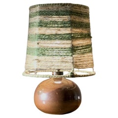 A MID-CENTURY-MODERN BRUTALIST RUSTIC Ceramic TABLE LAMP, von SERIS, Frankreich 1950