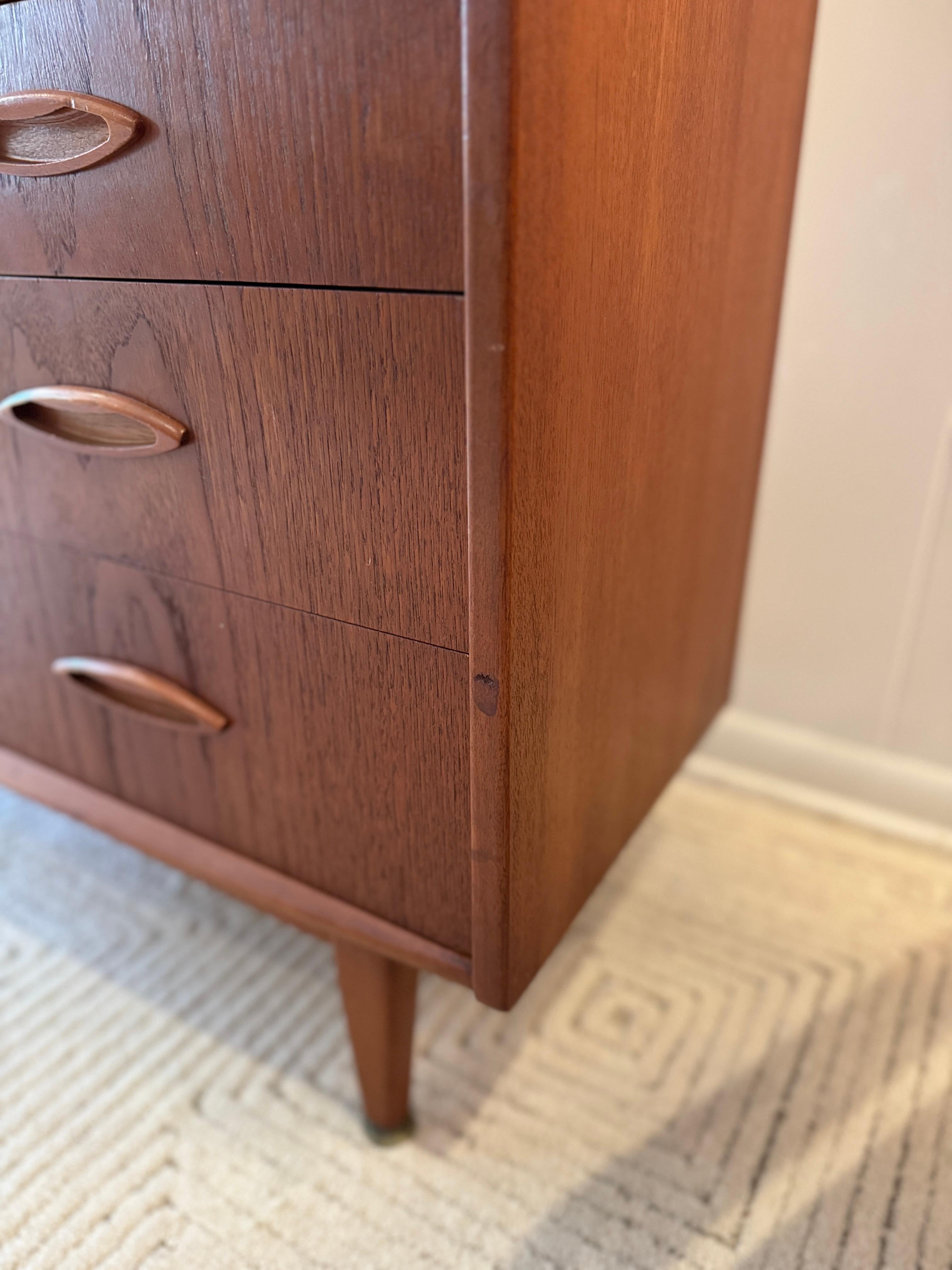 Veneer A mid century modern cabinet with a drop front desk by Jentique furniture
