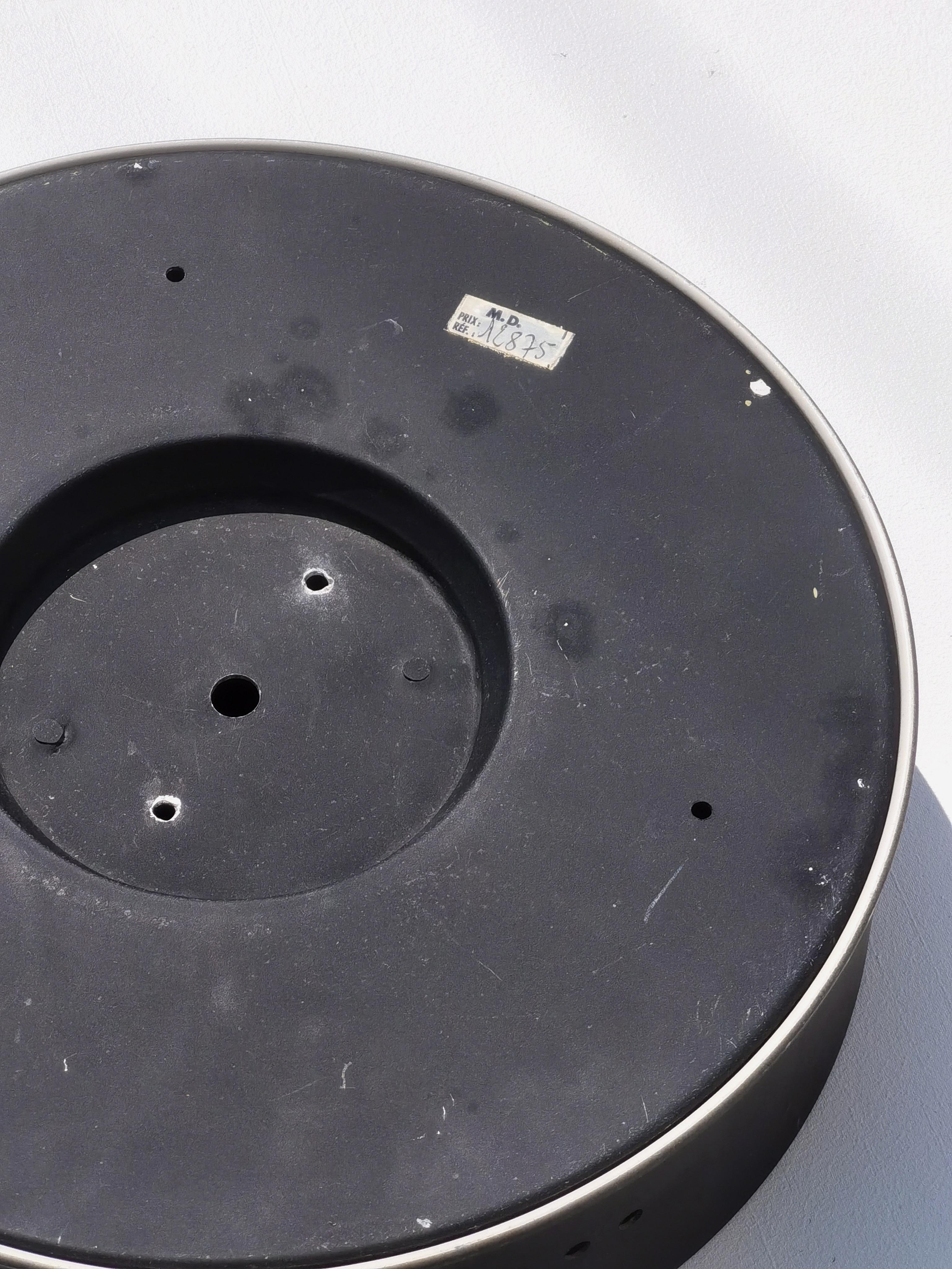 A MID-CENTURY-MODERN Ceiling LAMP by JACQUES BINY ed. LUMINALITE France 1950 In Fair Condition For Sale In PARIS, FR
