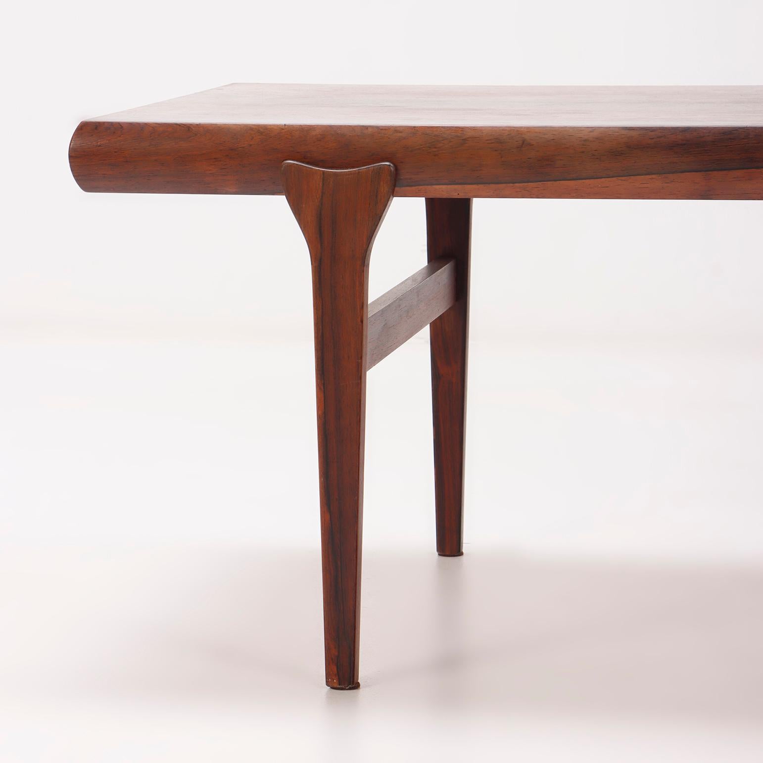 A mid century modern Danish rosewood coffee table by Johannes Andersen c. 1950 1