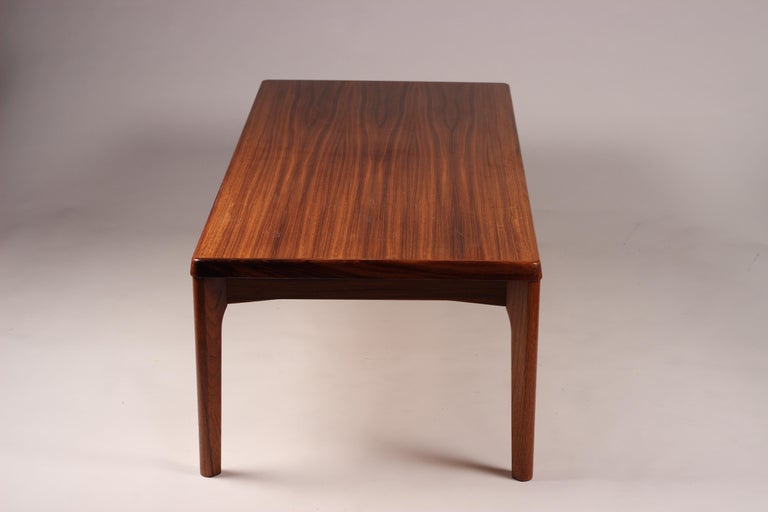 Danish Scandinavian Modern Teak Coffee Table Designed by Henning Kjærnulf For Sale