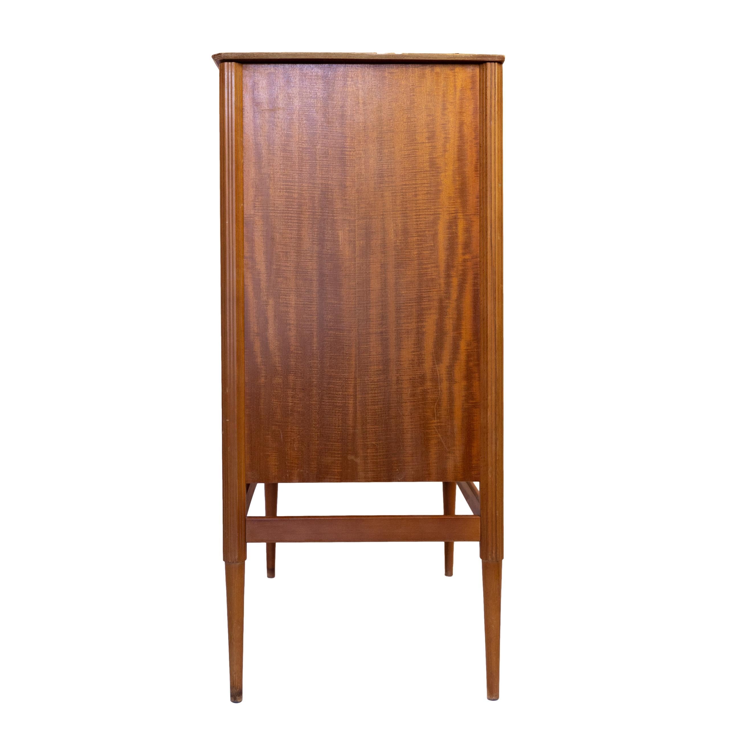 Mid-20th Century Mid-Century Modern Flame Teak Chest-of-Drawers by Limelight, English, circa 1965