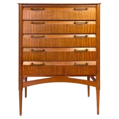 Mid-Century Modern Flame Teak Chest-of-Drawers by Limelight, English, circa 1965