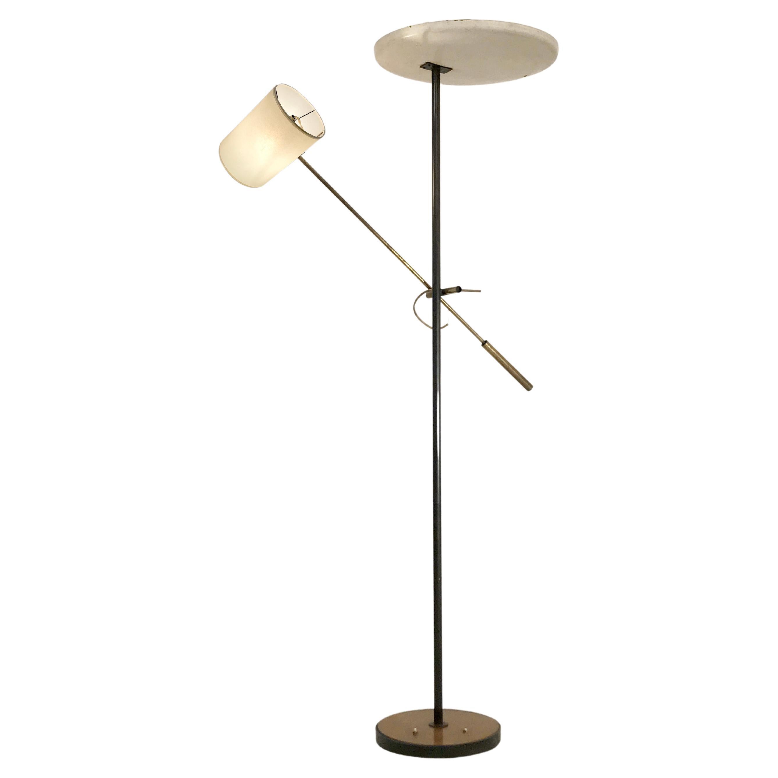 A MID-CENTURY-MODERN FLOOR LAMP by GEORGES FRYDMAN, ed. EFA, France 1950 For Sale