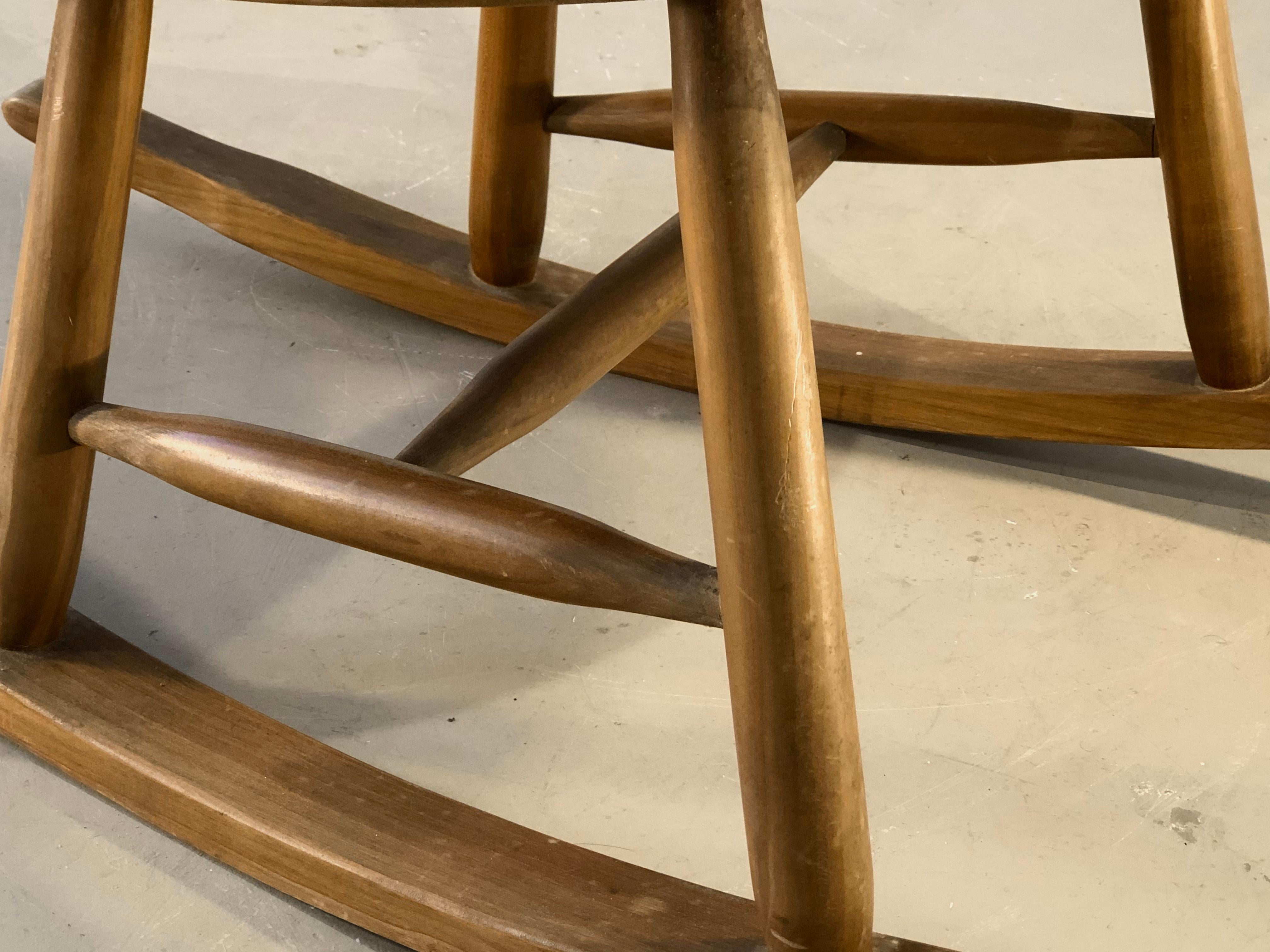 A MID-CENTURY-MODERN FREE-FORM ROCKING-CHAIR by DE STER GELDERLAND, Holland 1950 For Sale 2