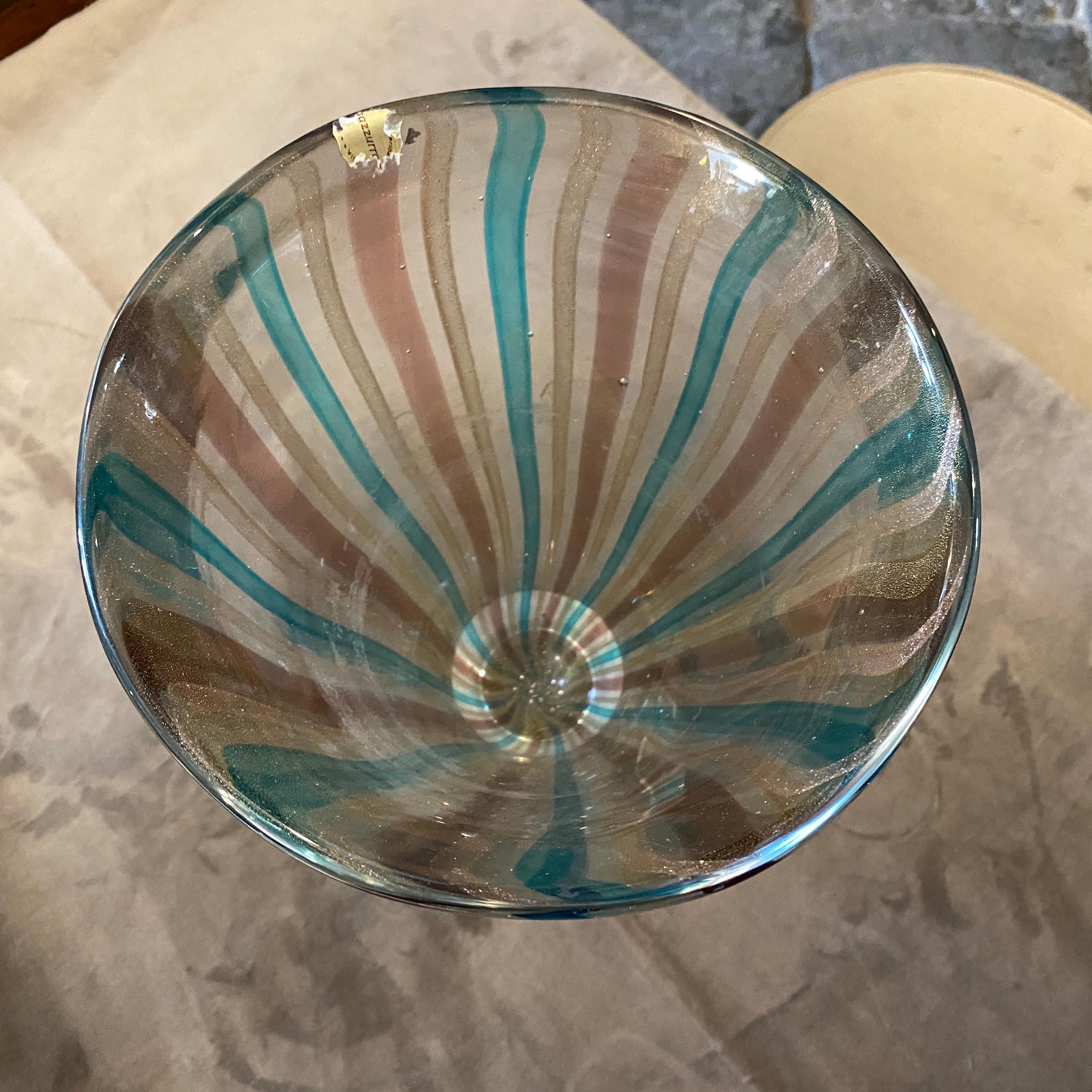 Hand-Crafted Mid-Century Modern Heavy Murano Glass Vase, circa 1970