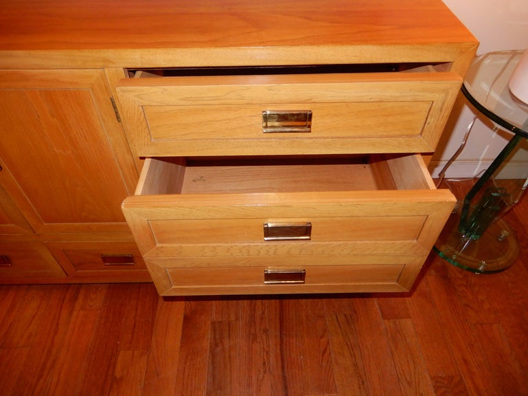 MidCentury Modern Light Oak Credenza or Buffet at 1stDibs