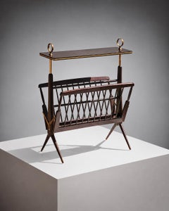 Portariviste MODERNISTA in mogano in stile MID-CENTURY-MODERN, FRANCO ALBINI, Italia 1950