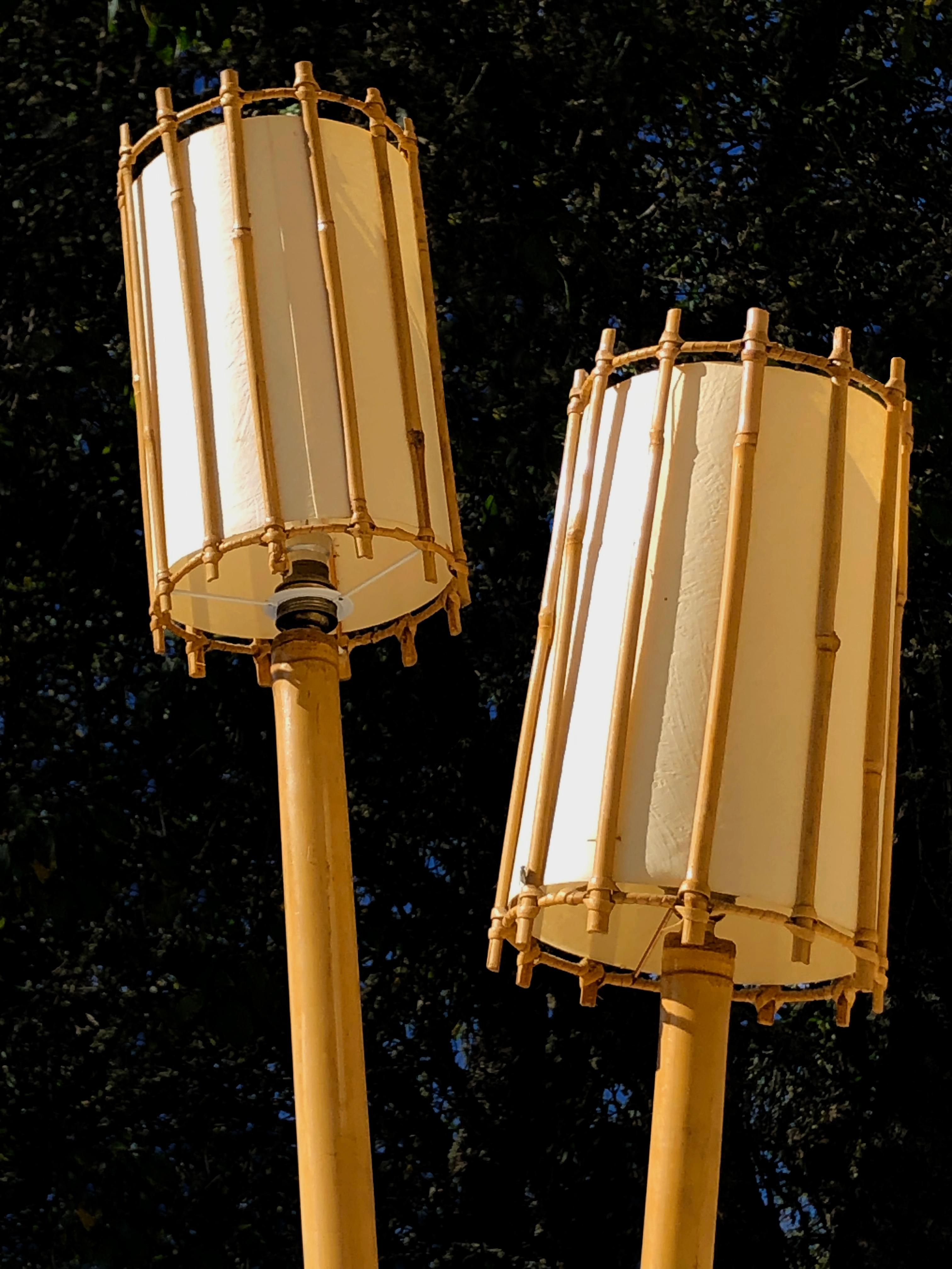 French A MID-CENTURY-MODERN MODERNIST Floor Lamp, by AUDOUX-MINNET, France 1950 For Sale