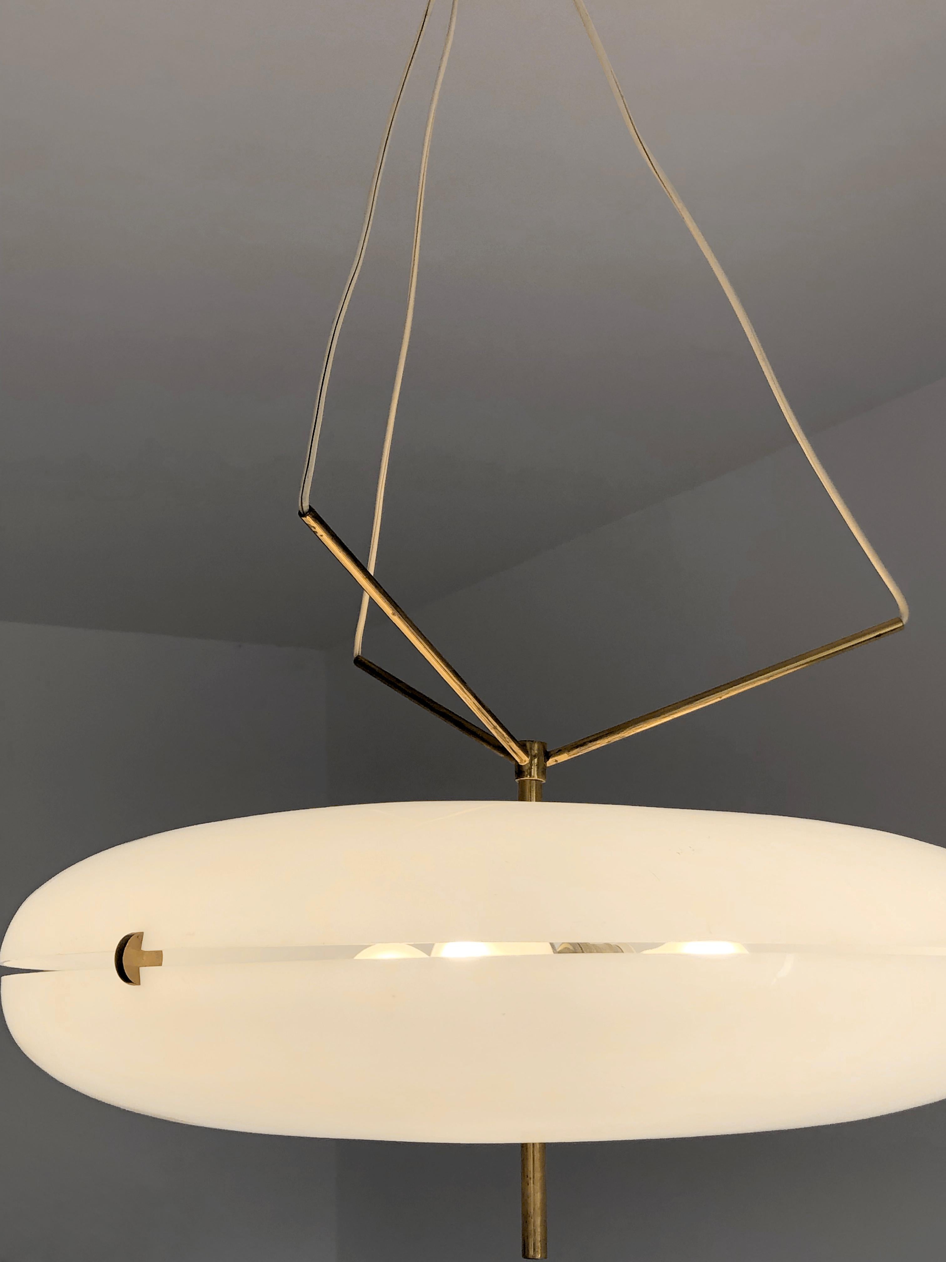 Italian A MID-CENTURY-MODERN MODERNIST SPACE-AGE Ceiling Light by STILNOVO, Italy 1960  For Sale