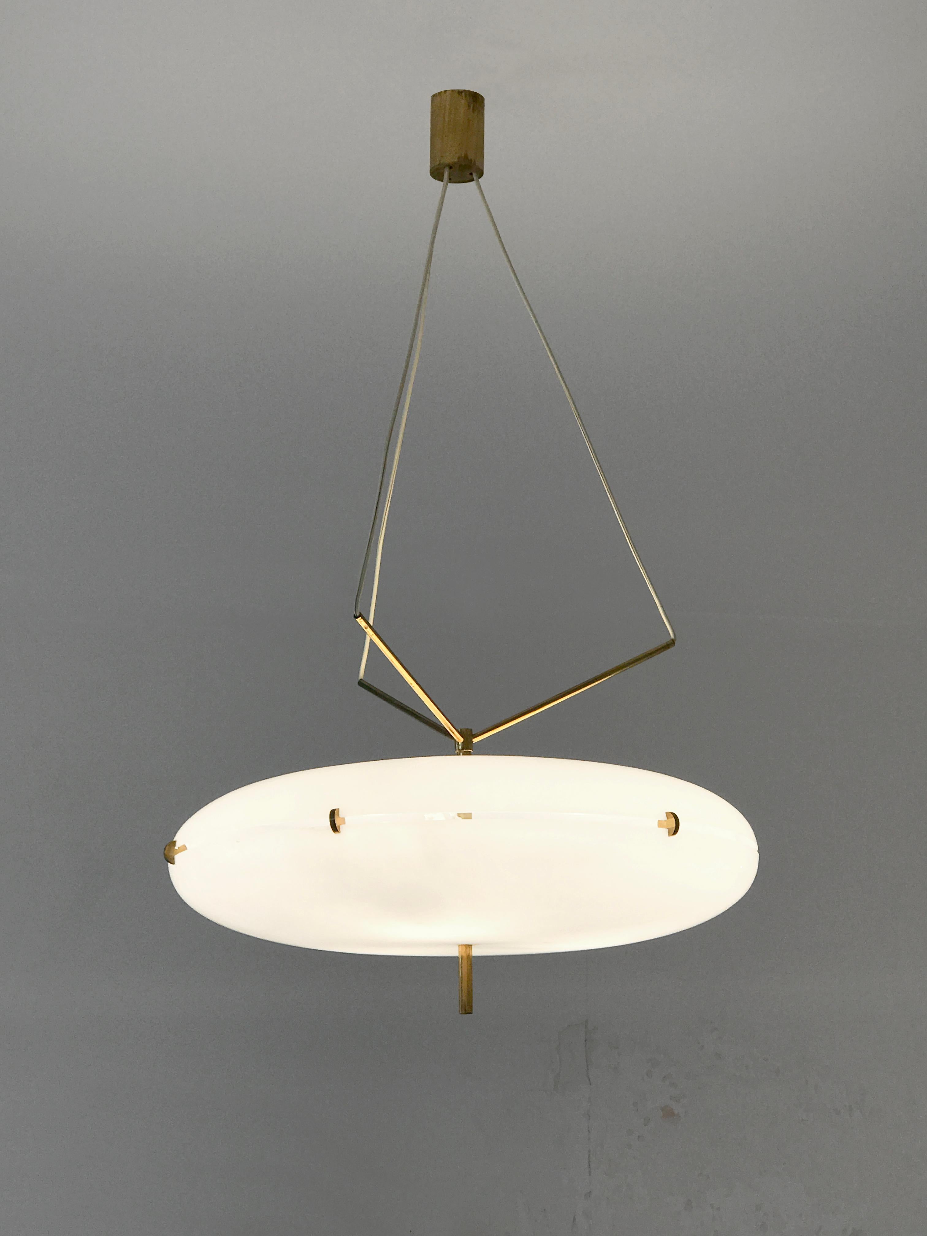 A MID-CENTURY-MODERN MODERNIST SPACE-AGE Ceiling Light by STILNOVO, Italy 1960  For Sale 3
