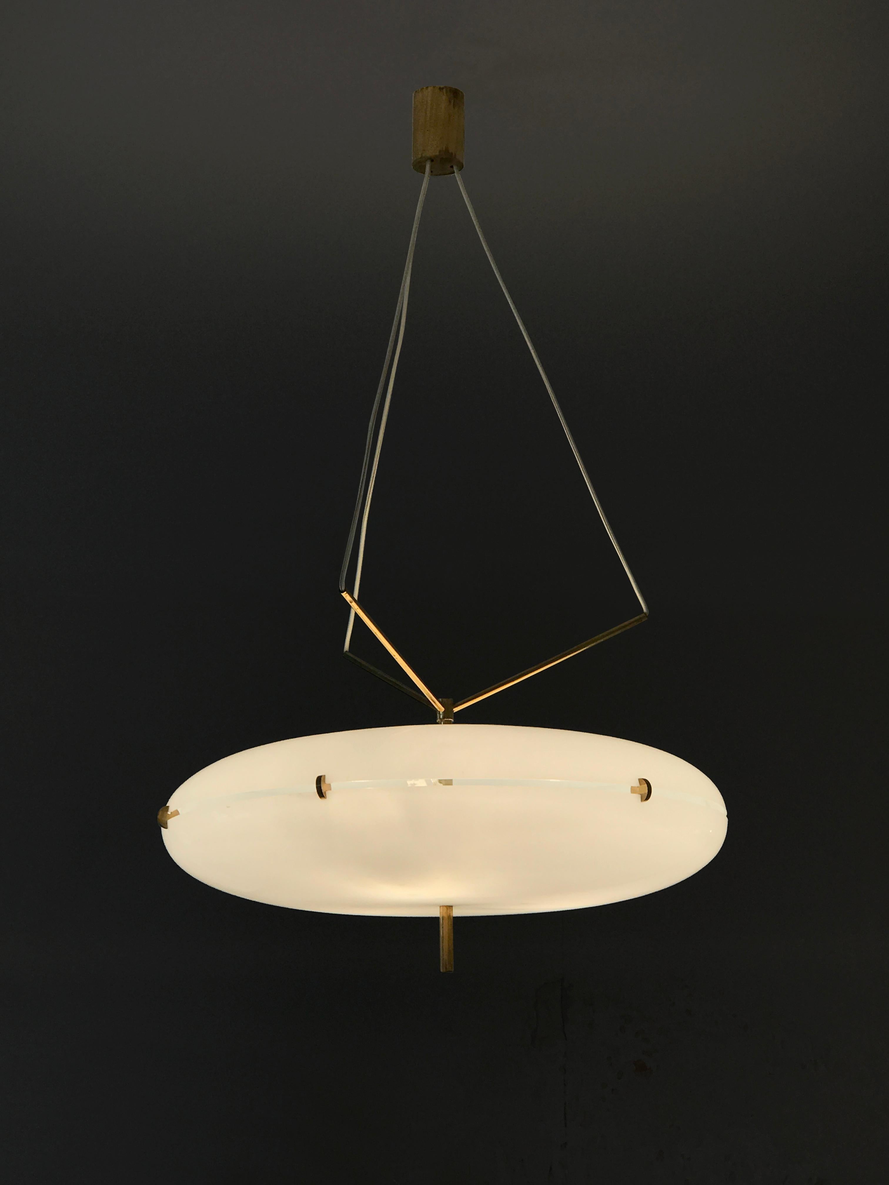 A MID-CENTURY-MODERN MODERNIST SPACE-AGE Ceiling Light by STILNOVO, Italy 1960  For Sale 5