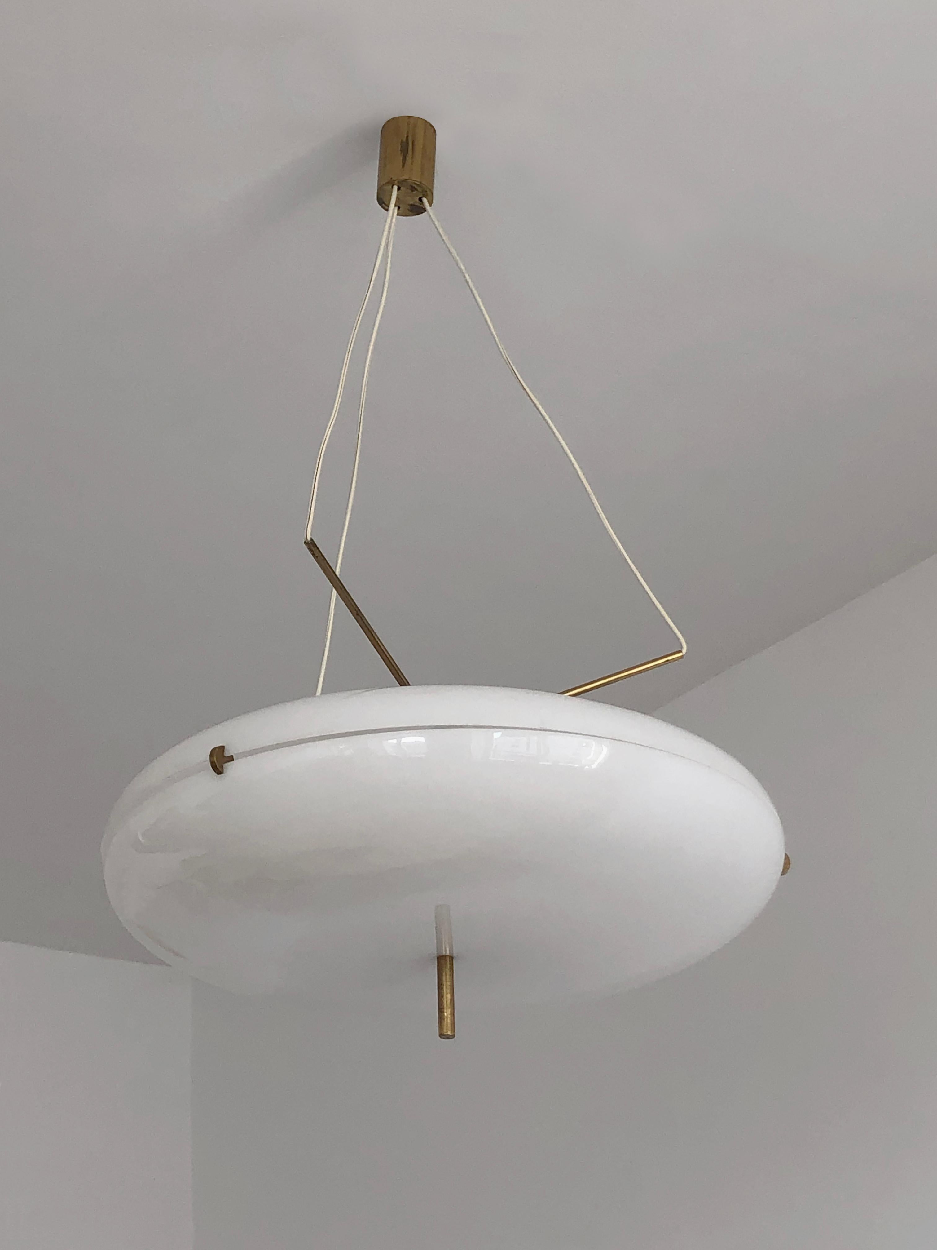 A MID-CENTURY-MODERN MODERNIST SPACE-AGE Ceiling Light by STILNOVO, Italy 1960  For Sale 2