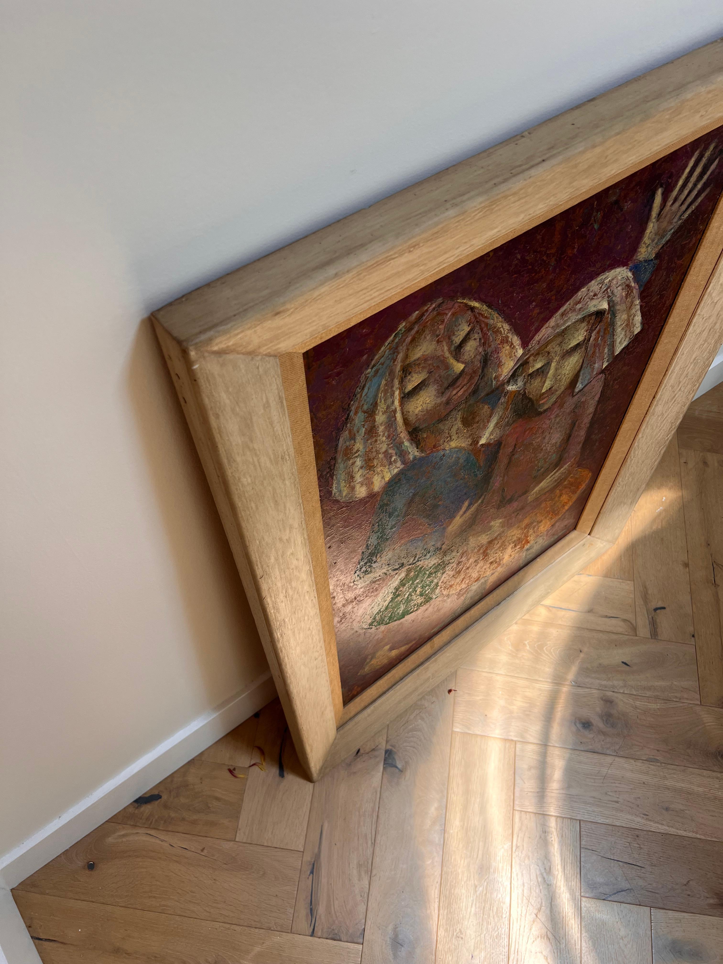 Un óleo moderno de mediados de siglo de Åke Tügel, firmado, 1949 en venta 7