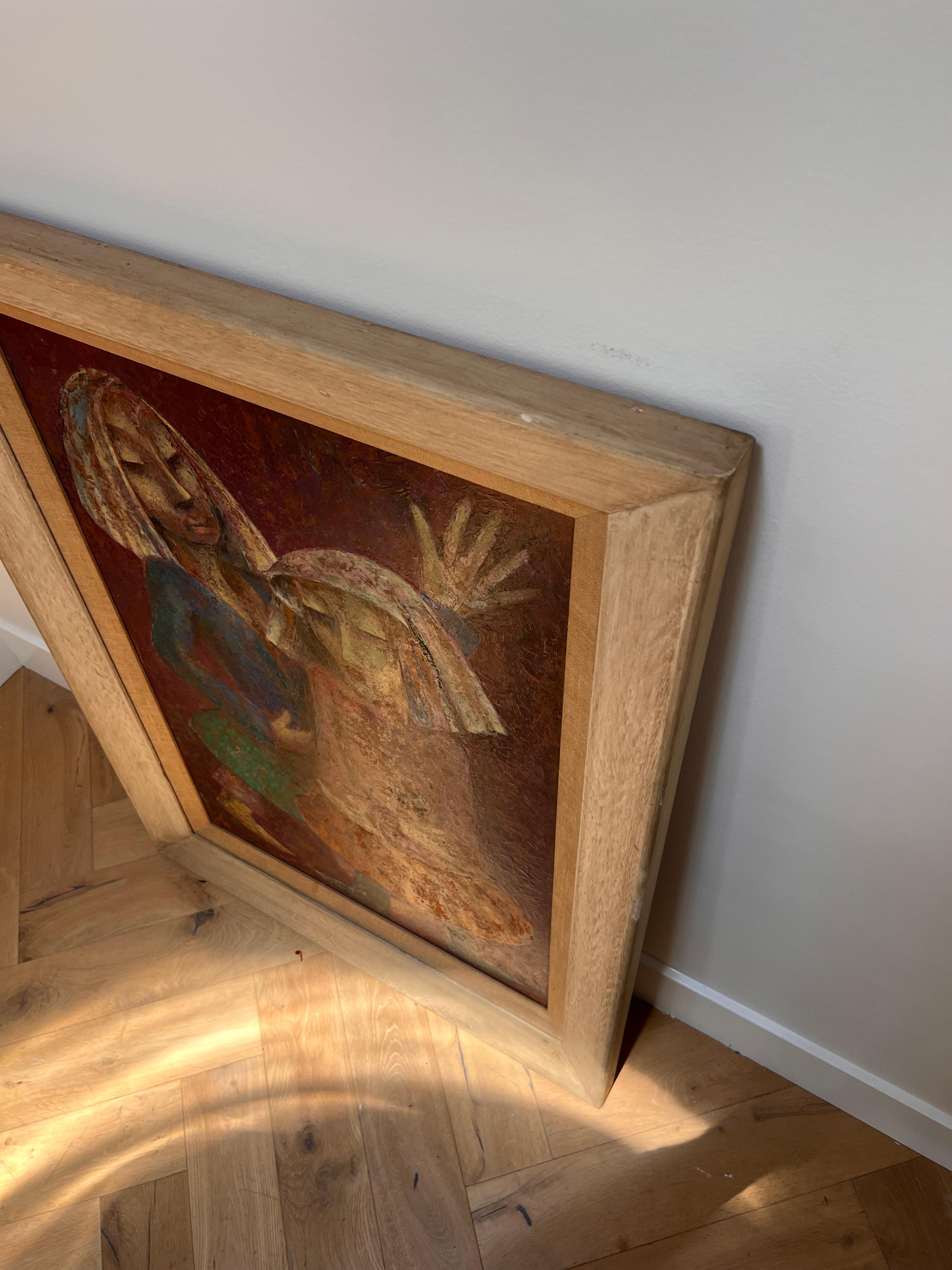Un óleo moderno de mediados de siglo de Åke Tügel, firmado, 1949 en venta 8