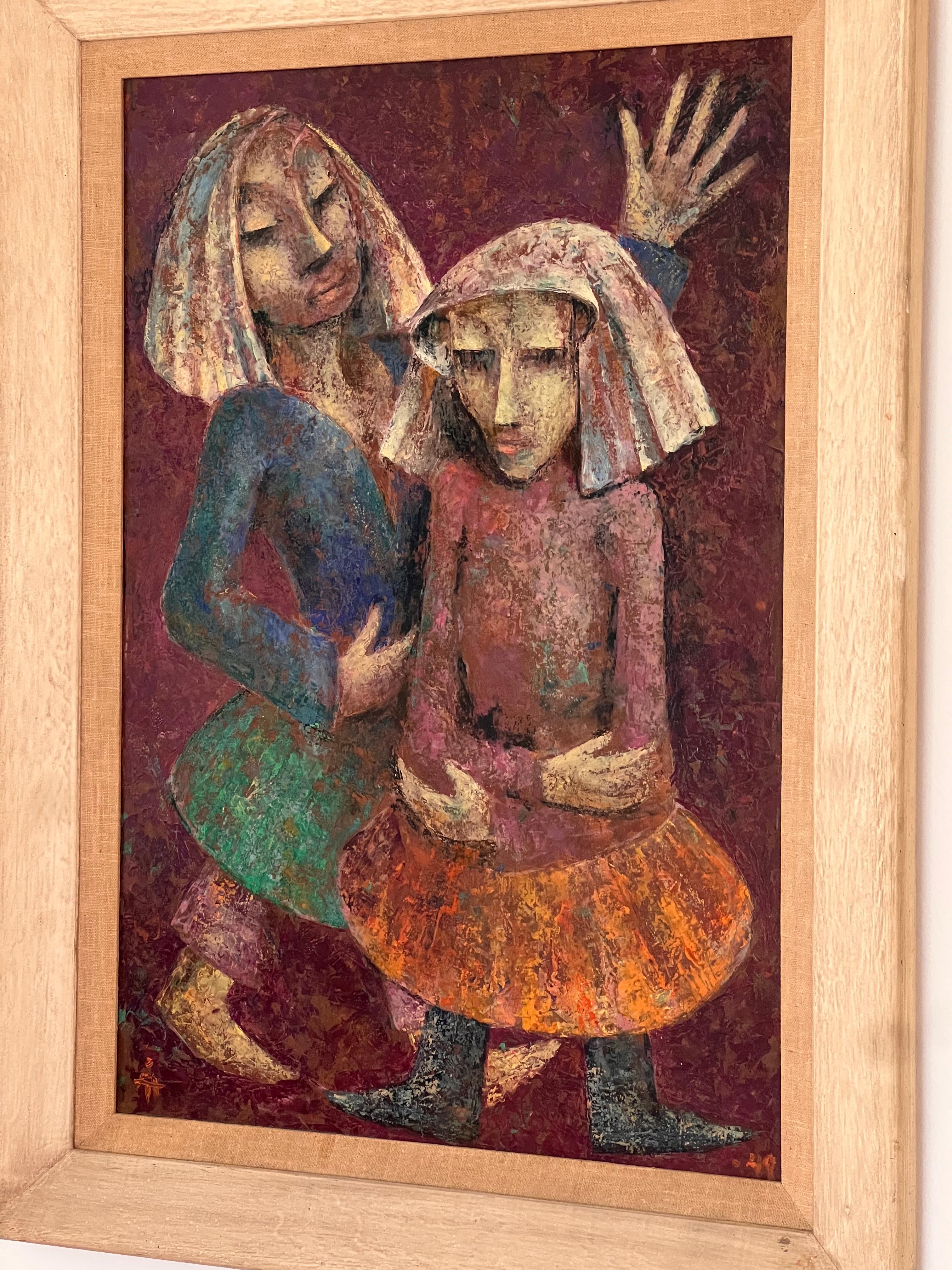 Un óleo moderno de mediados de siglo de Åke Tügel, firmado, 1949 Sueco en venta