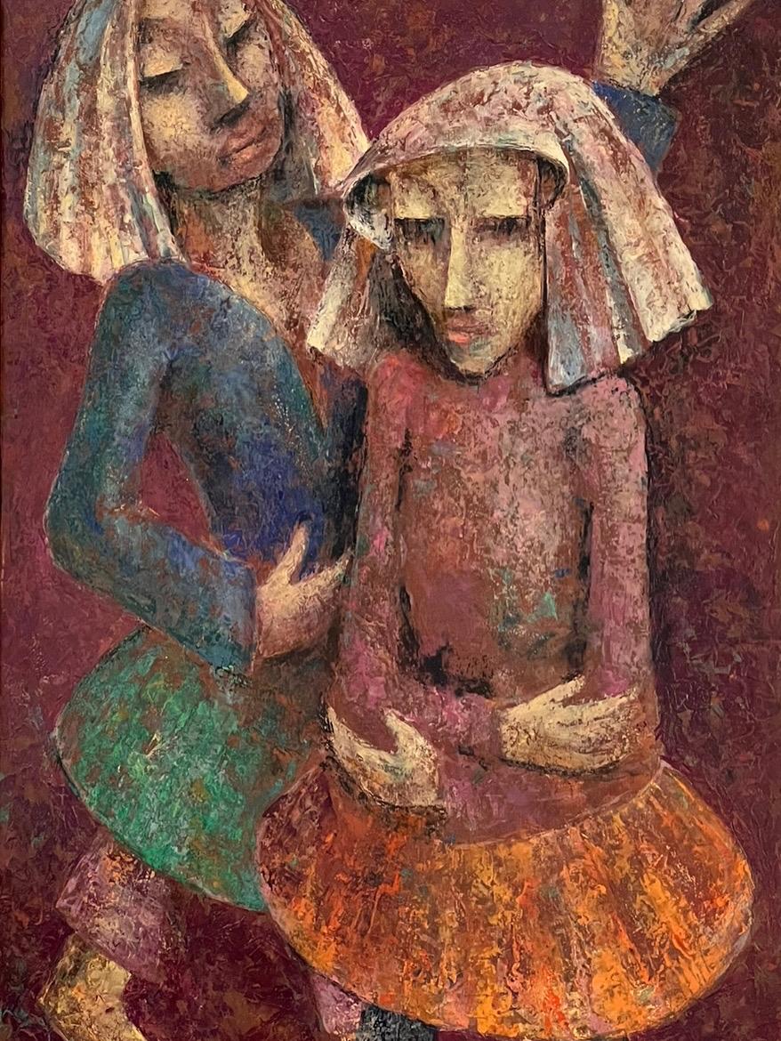 Un óleo moderno de mediados de siglo de Åke Tügel, firmado, 1949 Madera en venta