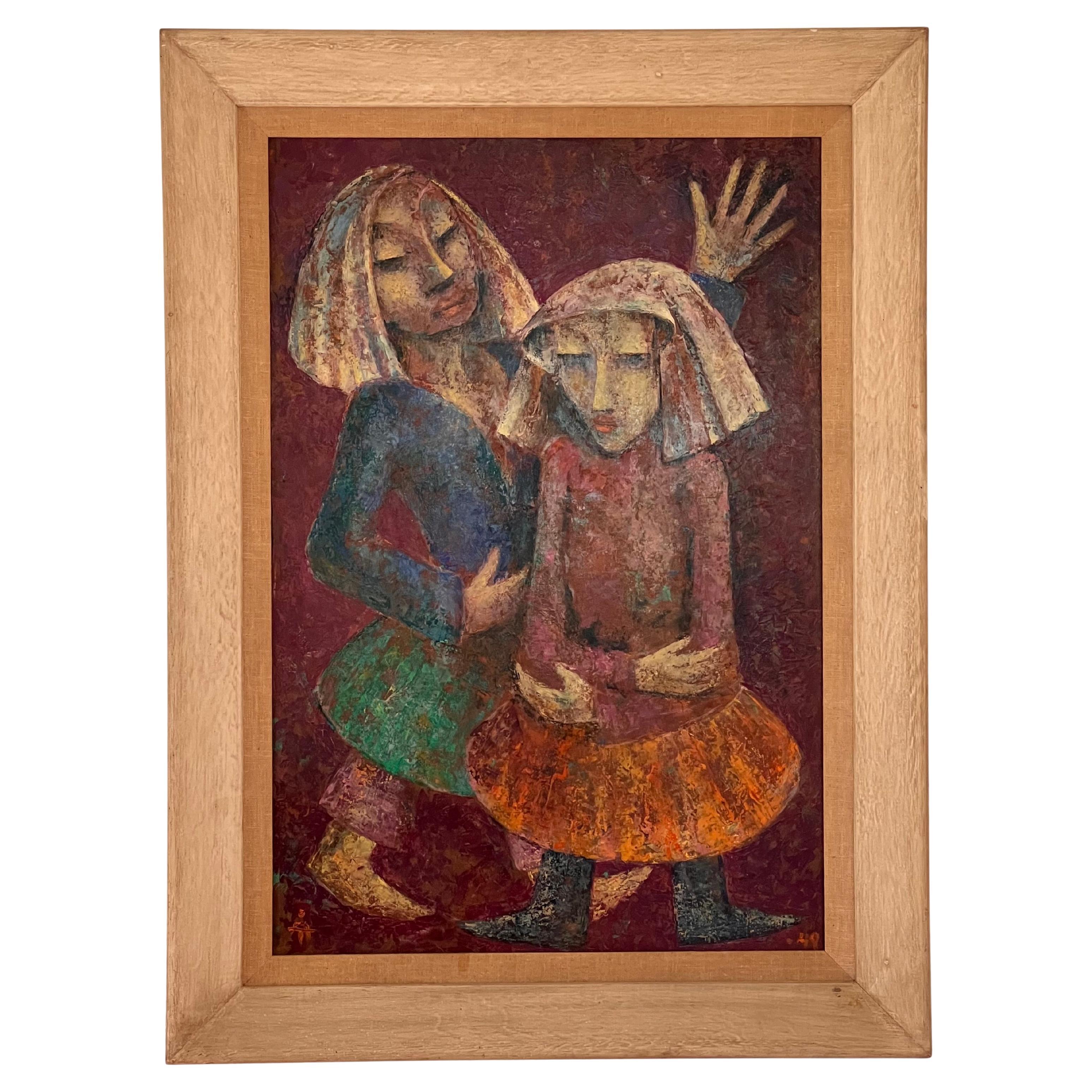 Un óleo moderno de mediados de siglo de Åke Tügel, firmado, 1949 en venta