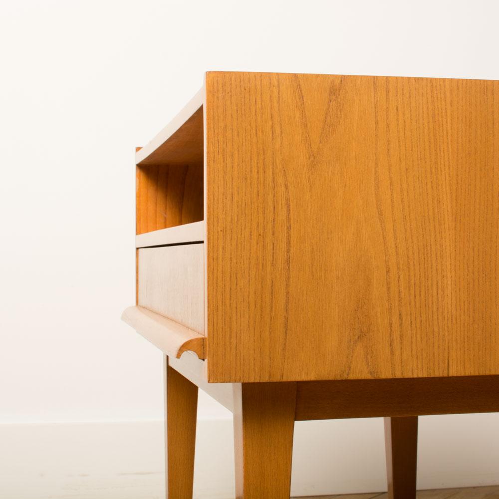 A Mid-Century Modern one drawer side cabinet, circa 1950.
  