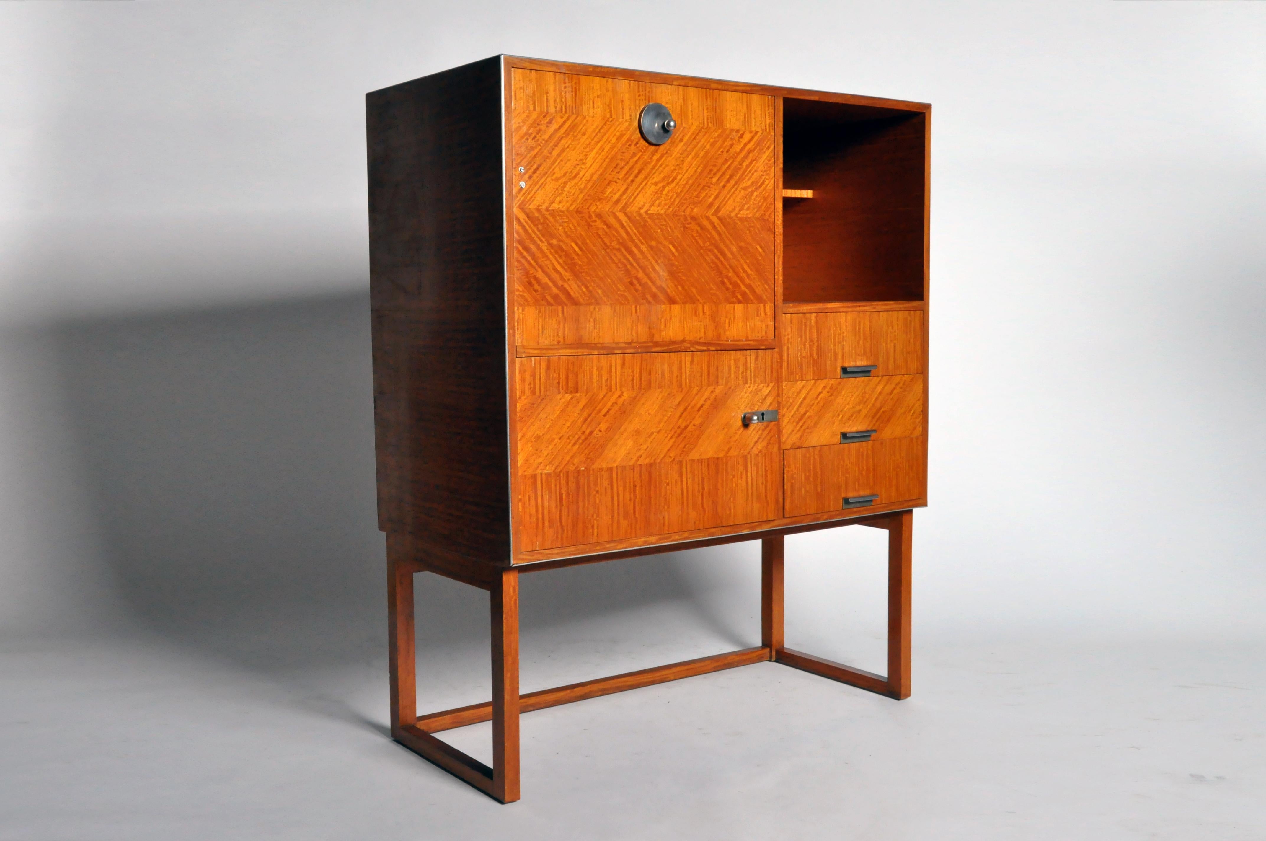 20th Century Mid-Century Modern Petite Fall-Front Cabinet
