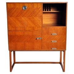 Mid-Century Modern Petite Fall-Front Cabinet