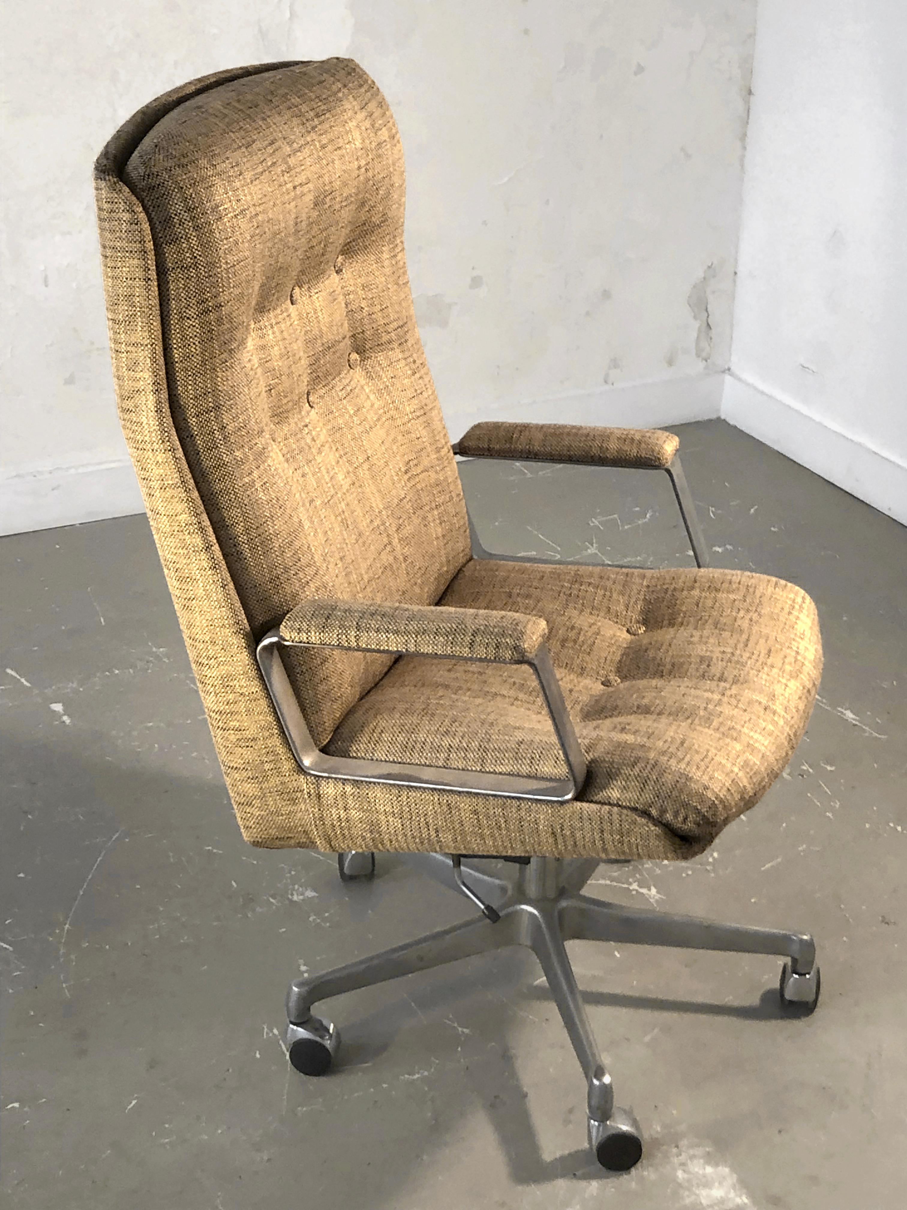 Mid-Century Modern A MID-CENTURY-MODERN President DESK CHAIR by RAPHAEL RAFFEL France 1960-1970 For Sale