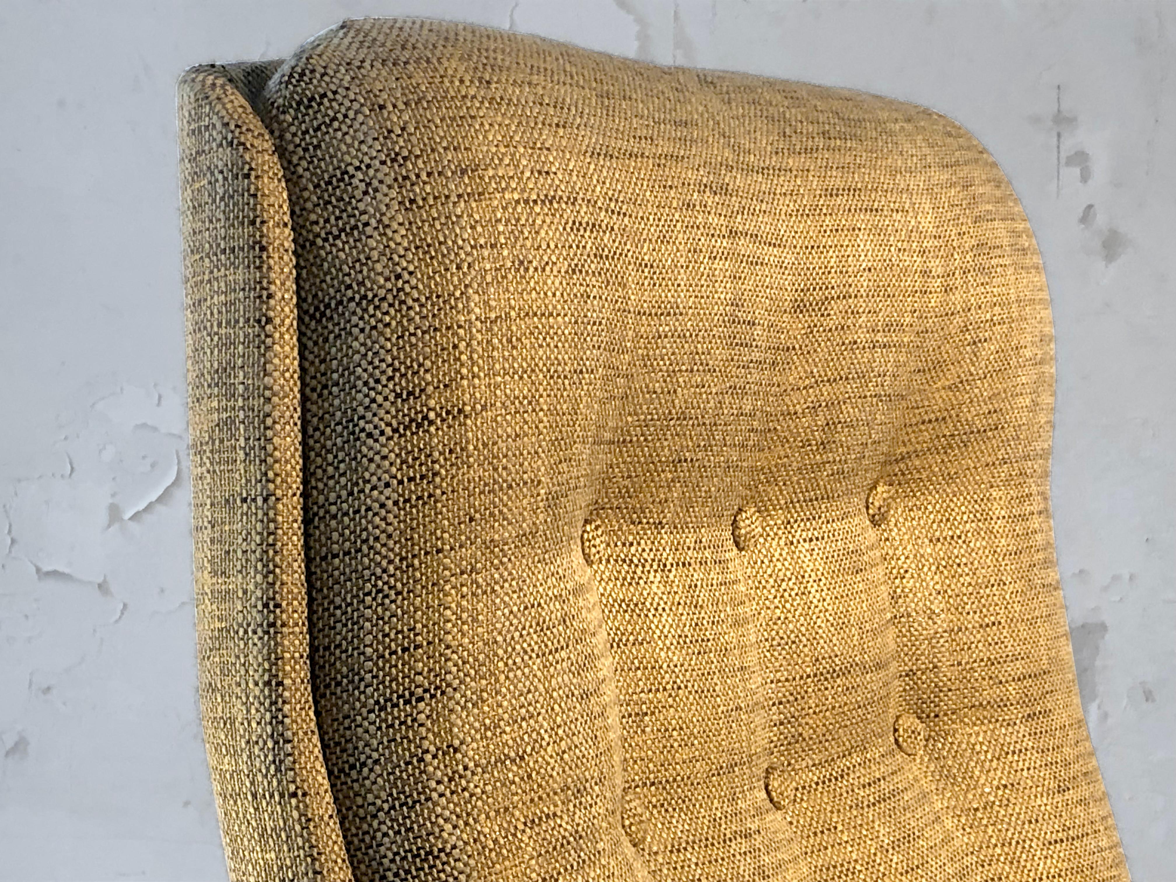 A MID-CENTURY-MODERN President DESK CHAIR by RAPHAEL RAFFEL France 1960-1970 In Fair Condition For Sale In PARIS, FR