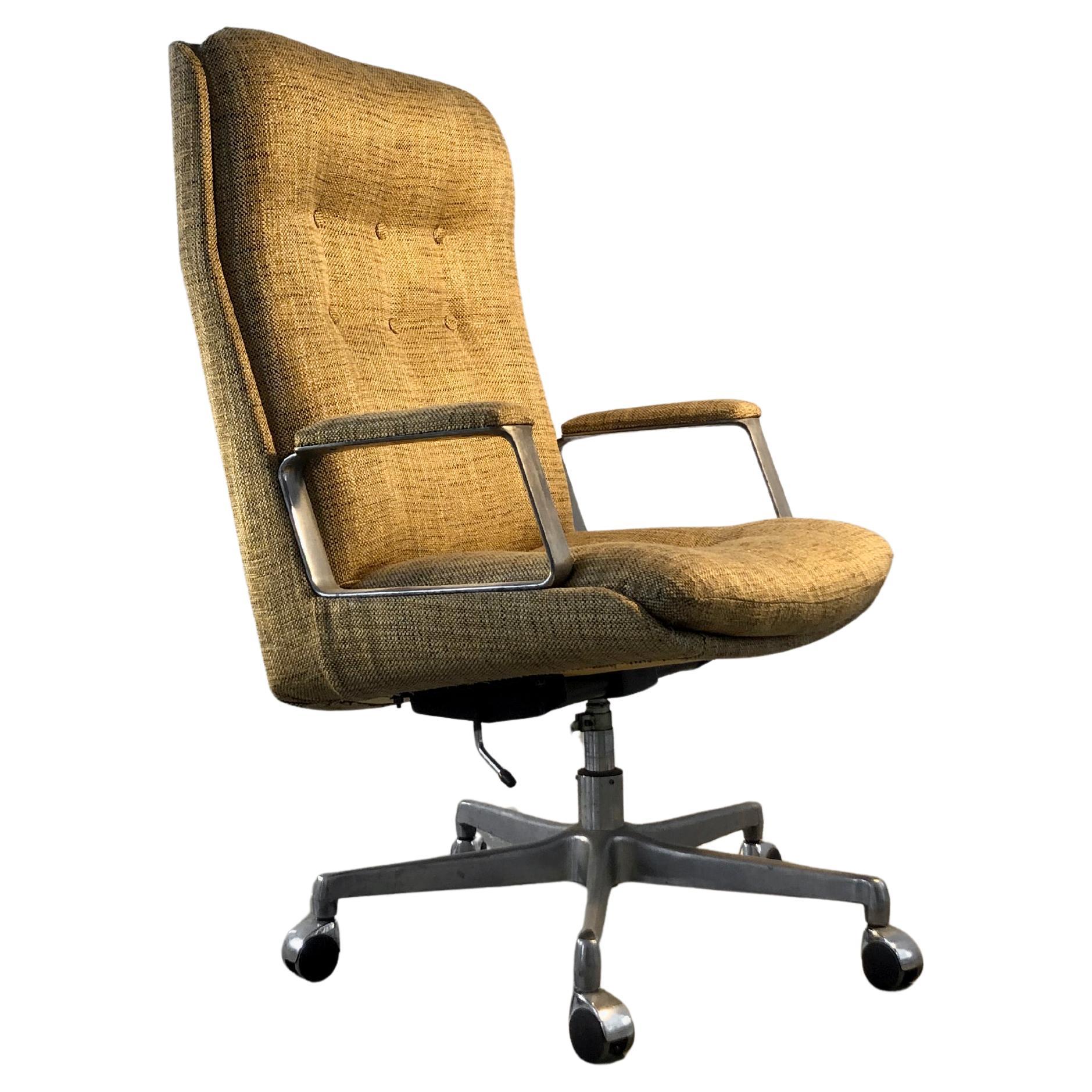 A MID-CENTURY-MODERN President DESK CHAIR by RAPHAEL RAFFEL France 1960-1970