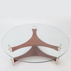 Mid-Century Modern Round Coffee Table, Circa 1960