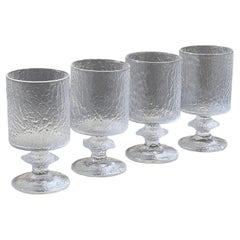 Ensemble de quatre gobelets à eau modernes du milieu du siècle dernier par LASIA, Finlande, années 1960