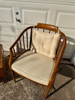 A mid century modern side chair by Drexel with a bamboo design, circa 1970s